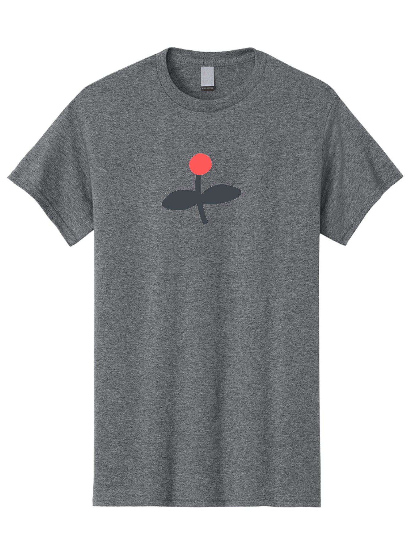 Flower-Graphic Men'S Graphic Tee, 100% Cotton, Comfortable Casual Summer Wear, Machine Washable, Simple Flower, Red Blossom, Black Leaves, Minimalist Design, Abstract Art, Floral Illustration, Modern Graphic Aab730 19
