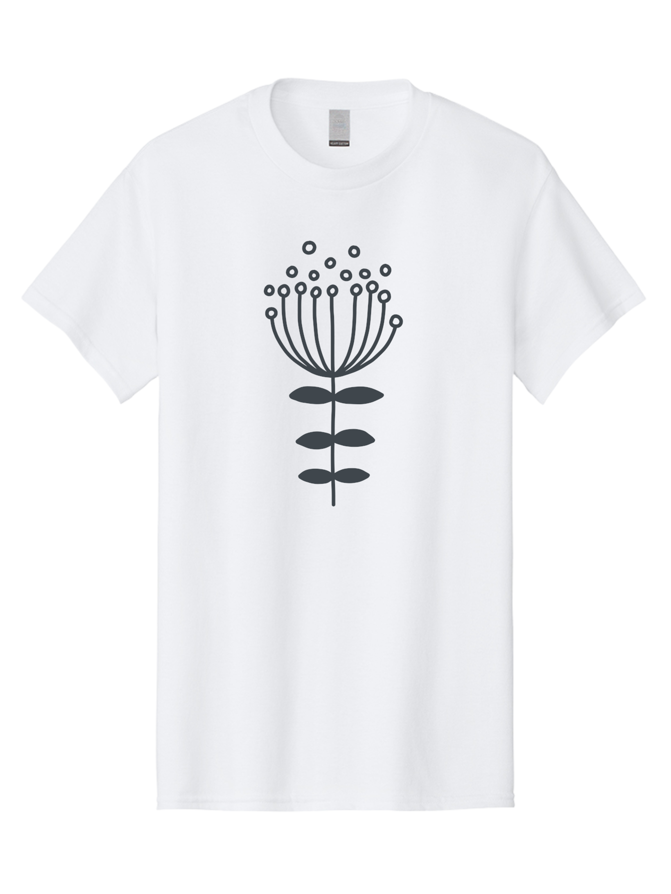 Flower-Illustration-1 Men'S Graphic Tee, 100% Cotton, Comfortable Casual Summer Wear, Machine Washable, Simple Flower Design, Minimalist Graphic, Floral Pattern, Modern Illustration, Botanical Art, Stylized Bloom Aab733 13