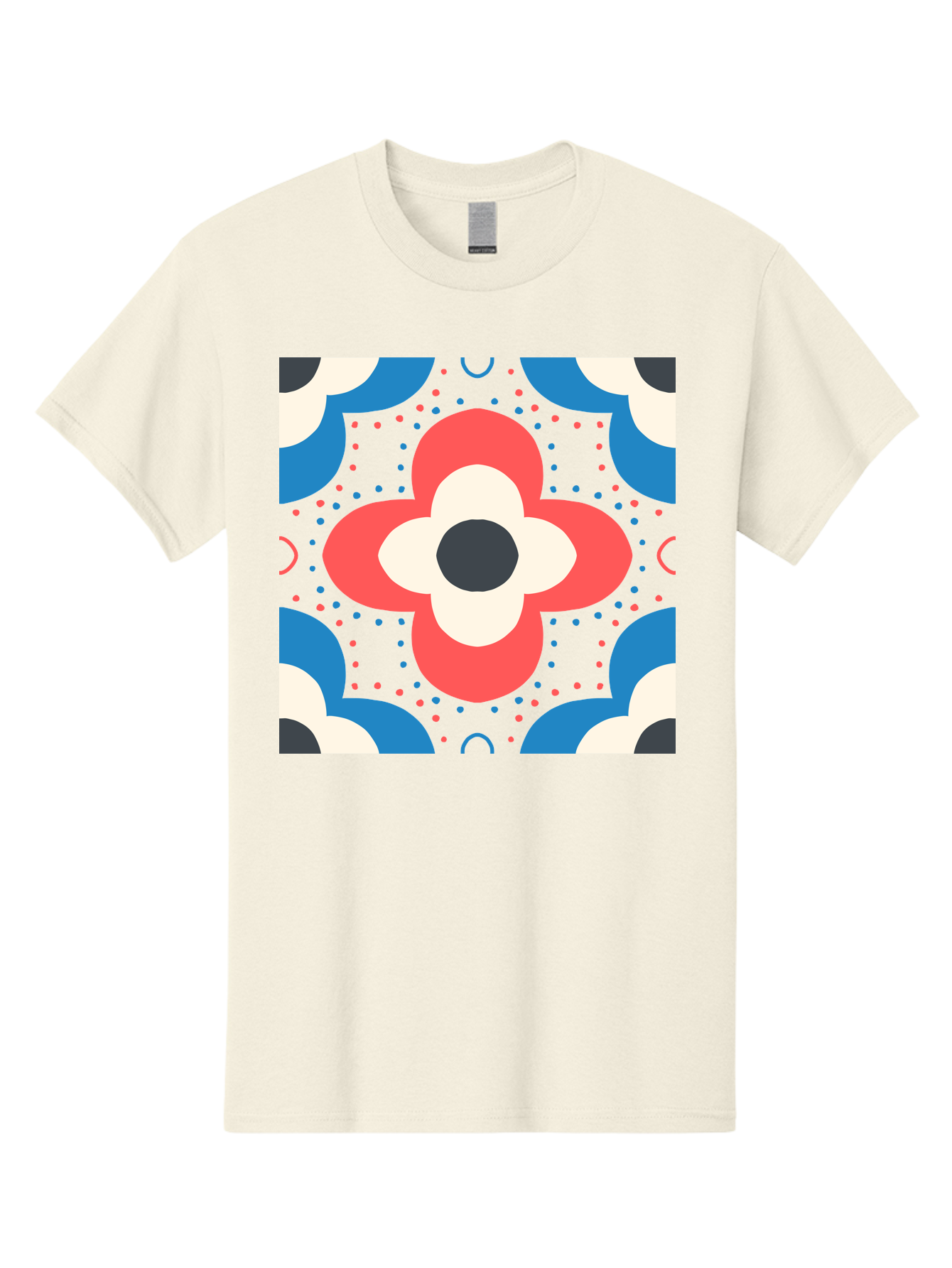Flower-Pattern-3 Men'S Graphic Tee, 100% Cotton, Comfortable Casual Summer Wear, Machine Washable, Stylized Flower, Floral Pattern, Abstract Design, Geometric Shapes, Bold Colors, Vibrant Hues, Modern Art, Decorative Motif, Aab738 29