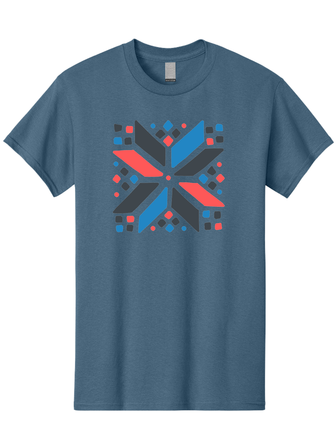 Kaleidoscope-Pattern-1 Men'S Graphic Tee, 100% Cotton, Comfortable Casual Summer Wear, Machine Washable, Symmetrical Shapes, Geometric Pattern, Abstract Design, Colorful Elements, Modern Art, Artistic Expression, Vibrant Colors, Bold Design, Aab757 27