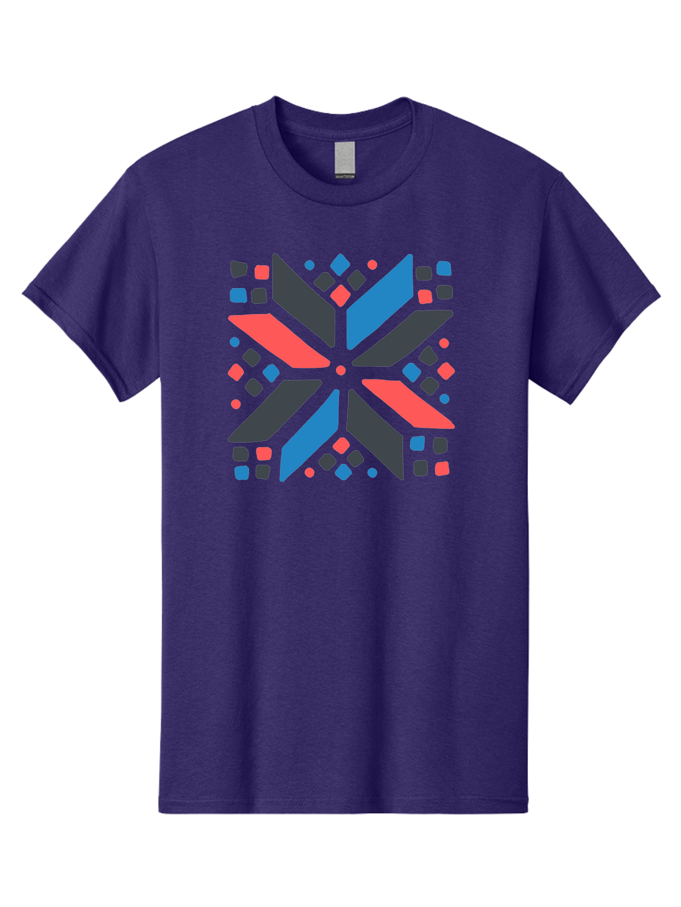 Kaleidoscope-Pattern-1 Men'S Graphic Tee, 100% Cotton, Comfortable Casual Summer Wear, Machine Washable, Symmetrical Shapes, Geometric Pattern, Abstract Design, Colorful Elements, Modern Art, Artistic Expression, Vibrant Colors, Bold Design, Aab757 3