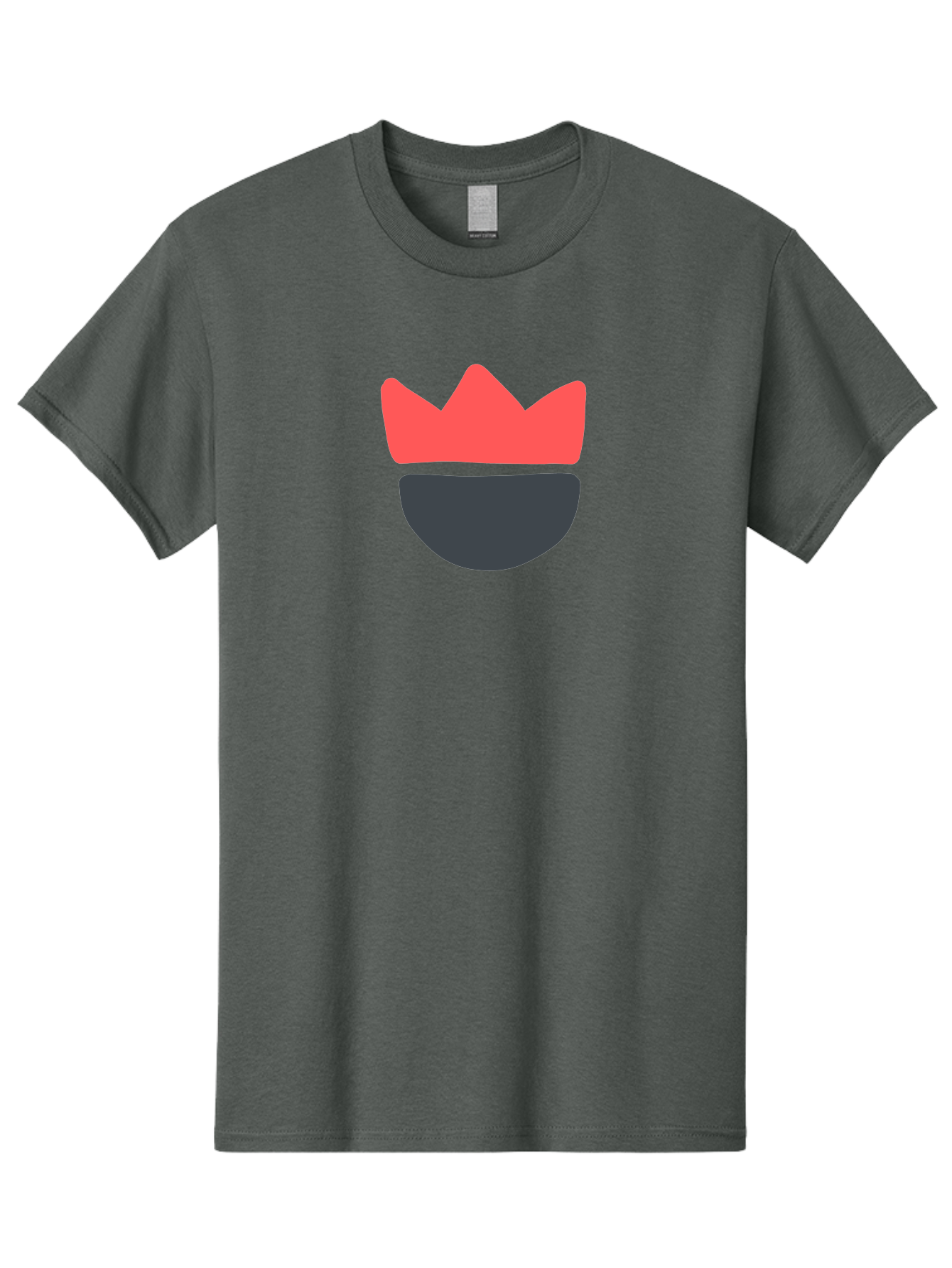 King-Face Men'S Graphic Tee, 100% Cotton, Comfortable Casual Summer Wear, Machine Washable, Crown, Bearded Man, Dark Blue Beard, Red Crown, Simple Illustration, Minimalist Art, Modern Design, King Icon, Facial Representation, Digital Graphics Aab759 7