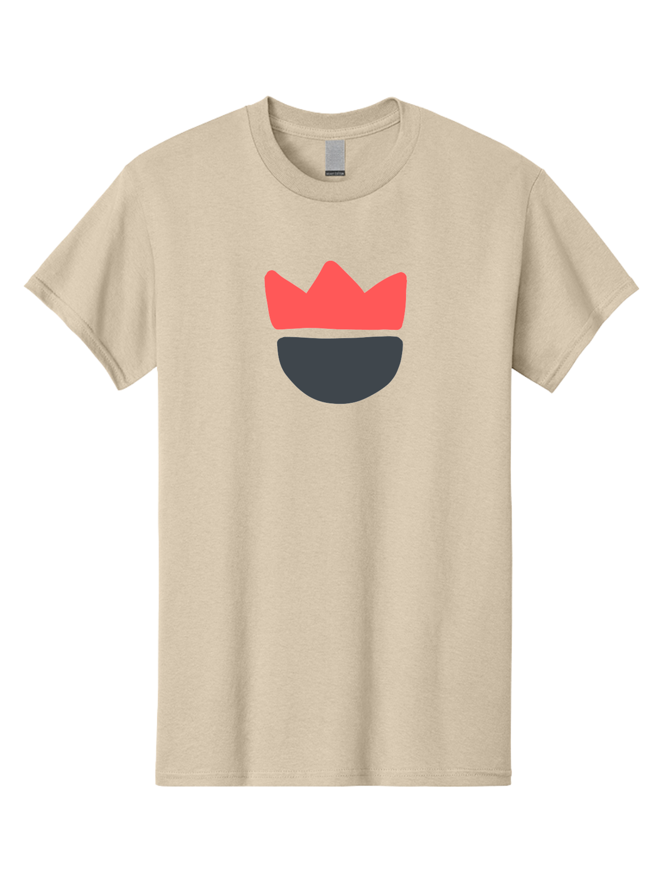 King-Face Men'S Graphic Tee, 100% Cotton, Comfortable Casual Summer Wear, Machine Washable, Crown, Bearded Man, Dark Blue Beard, Red Crown, Simple Illustration, Minimalist Art, Modern Design, King Icon, Facial Representation, Digital Graphics Aab759 11