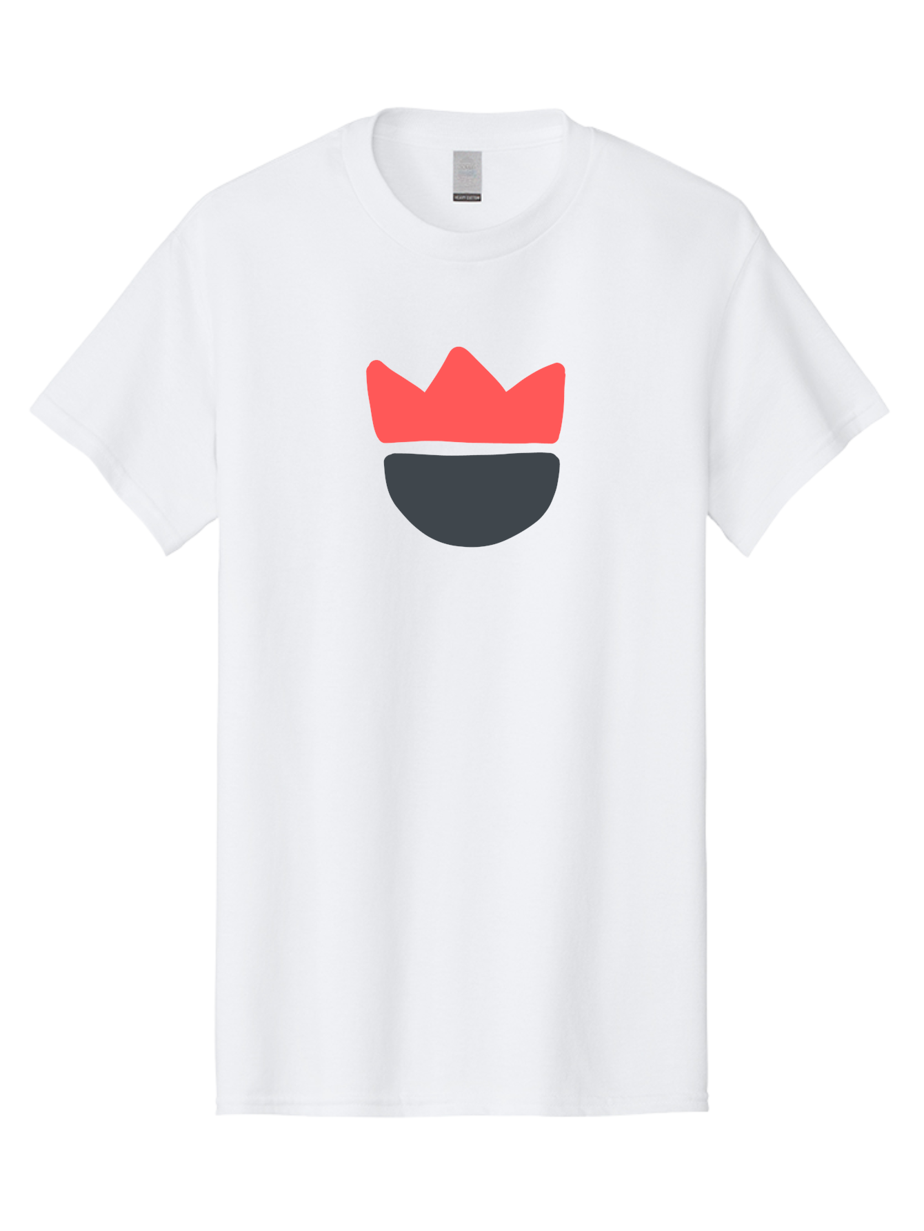 King-Face Men'S Graphic Tee, 100% Cotton, Comfortable Casual Summer Wear, Machine Washable, Crown, Bearded Man, Dark Blue Beard, Red Crown, Simple Illustration, Minimalist Art, Modern Design, King Icon, Facial Representation, Digital Graphics Aab759 15