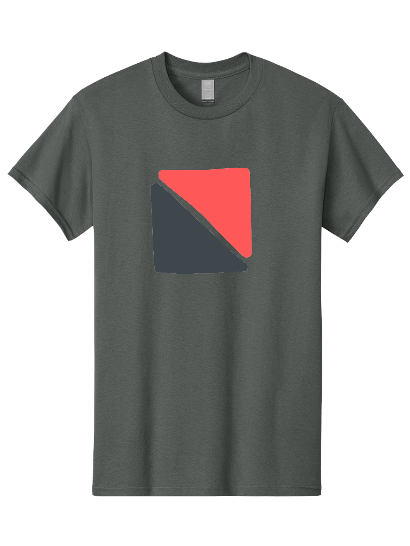 Red-And-Black-Shapes Men'S Graphic Tee, 100% Cotton, Comfortable Casual Summer Wear, Machine Washable, Geometric Shapes, Abstract Design, Red And Black, Modern Art, Minimalist Style, Contrasting Colors, Simple Composition, Digital Art, Aab776 25