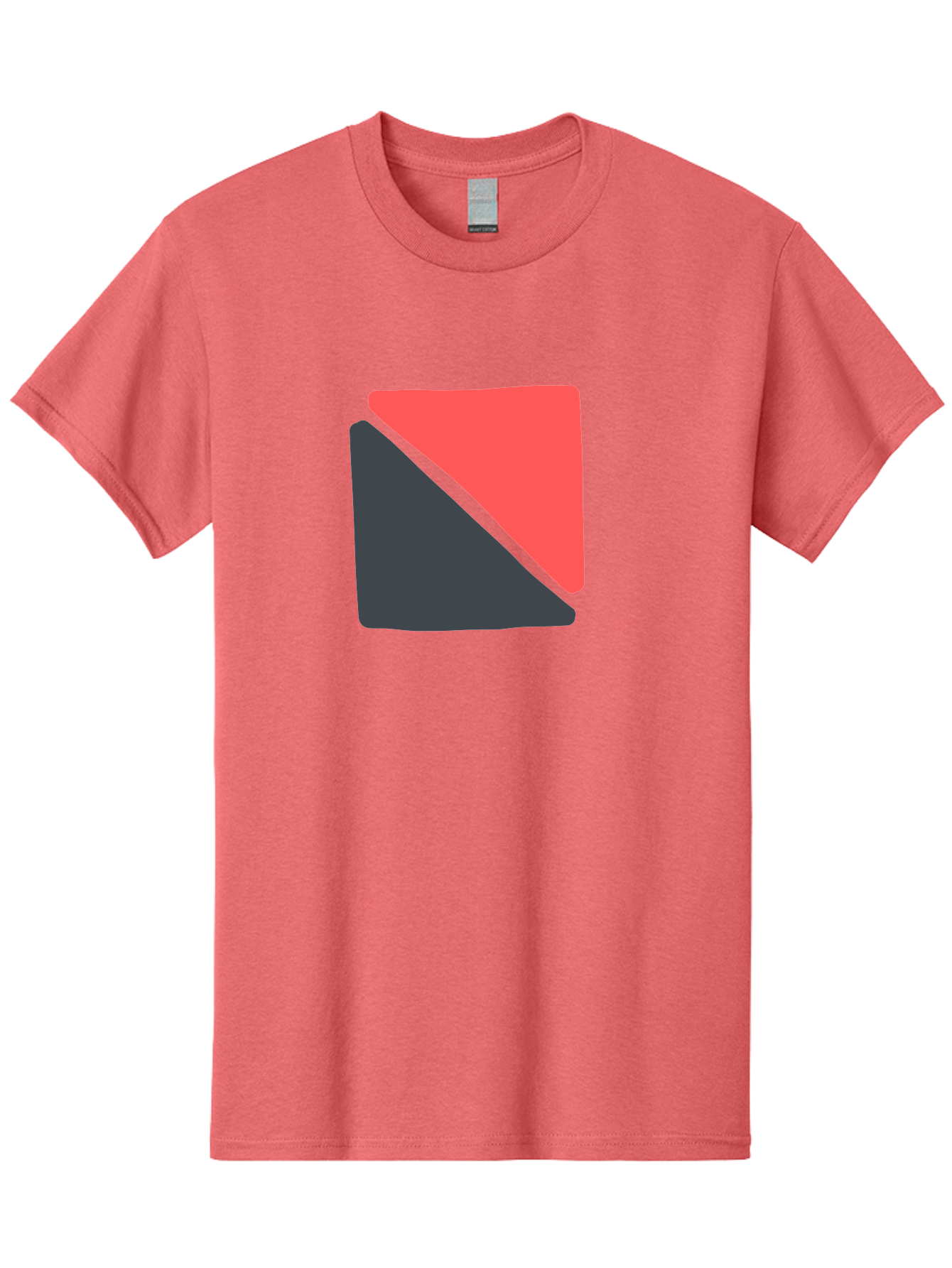 Red-And-Black-Shapes Men'S Graphic Tee, 100% Cotton, Comfortable Casual Summer Wear, Machine Washable, Geometric Shapes, Abstract Design, Red And Black, Modern Art, Minimalist Style, Contrasting Colors, Simple Composition, Digital Art, Aab776 9