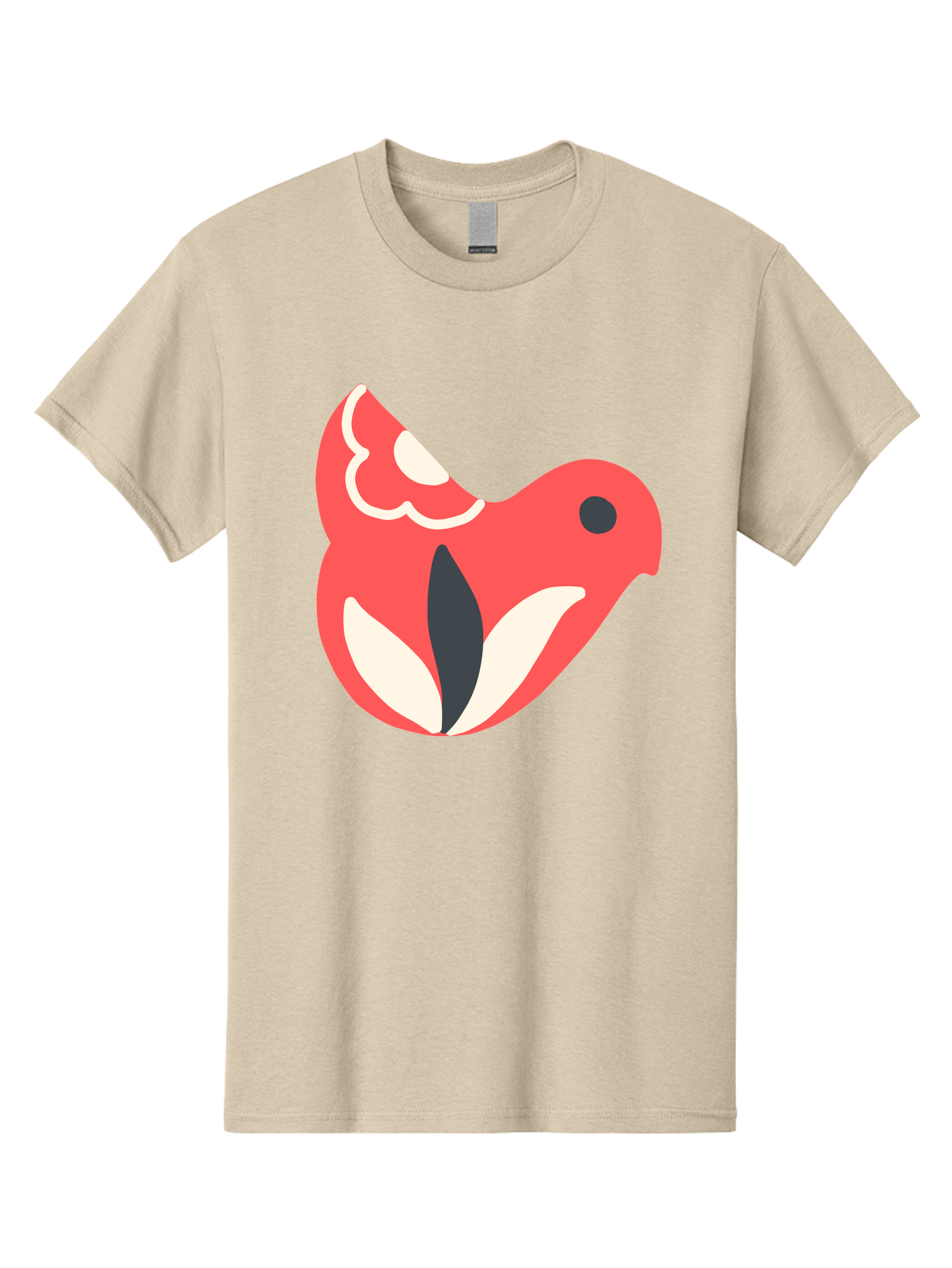 Red-Bird-1 Men'S Graphic Tee, 100% Cotton, Comfortable Casual Summer Wear, Machine Washable, Stylized Bird, Vibrant Red, Minimalist Design, Abstract Bird, Simple Logo, Cartoon Bird, Bird Icon, Modern Bird Graphic, Simple Bird Illustration, Aab778 3