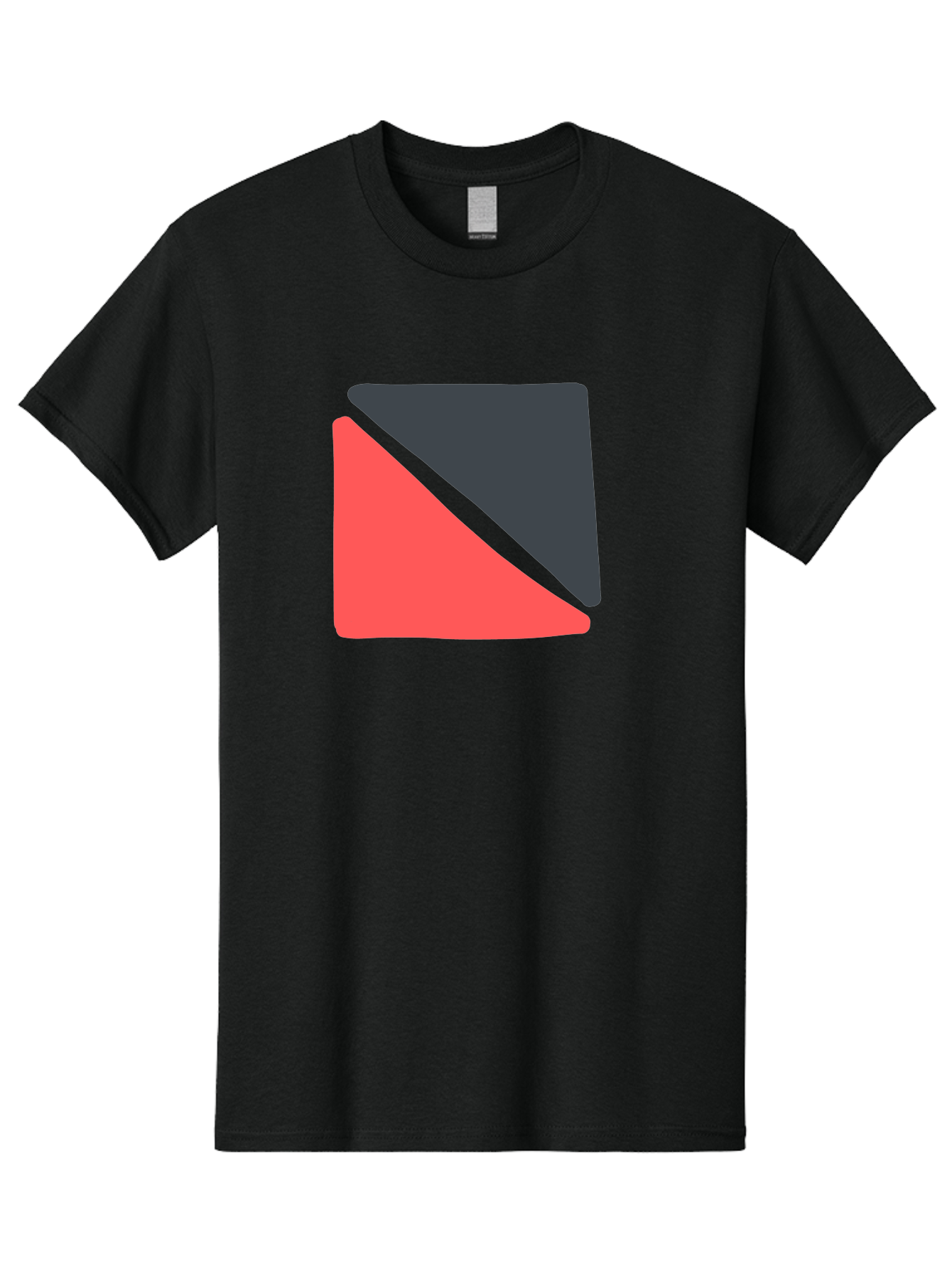 Red-Black-Square Men'S Graphic Tee, 100% Cotton, Comfortable Casual Summer Wear, Machine Washable, Abstract Geometric Shape, Red And Black Trapezoid, Modern Design Elements, Graphic Design Inspiration, Bold Color Combination, Minimalist Art Aab780 17