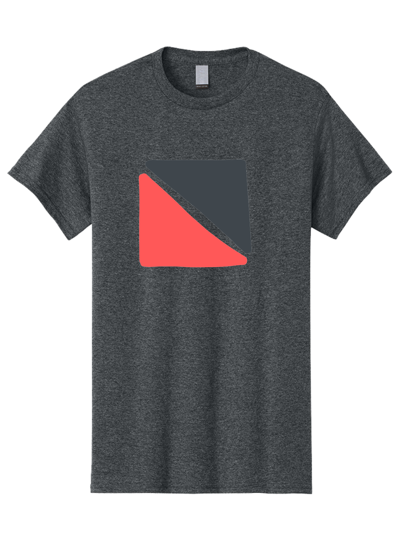 Red-Black-Square Men'S Graphic Tee, 100% Cotton, Comfortable Casual Summer Wear, Machine Washable, Abstract Geometric Shape, Red And Black Trapezoid, Modern Design Elements, Graphic Design Inspiration, Bold Color Combination, Minimalist Art Aab780 23