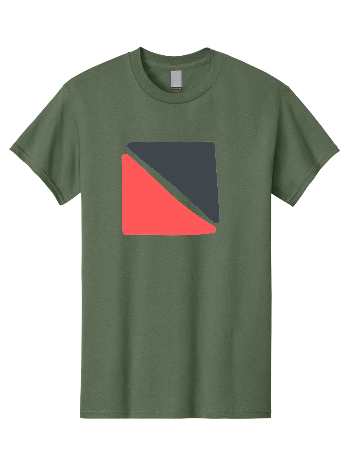 Red-Black-Square Men'S Graphic Tee, 100% Cotton, Comfortable Casual Summer Wear, Machine Washable, Abstract Geometric Shape, Red And Black Trapezoid, Modern Design Elements, Graphic Design Inspiration, Bold Color Combination, Minimalist Art Aab780 21
