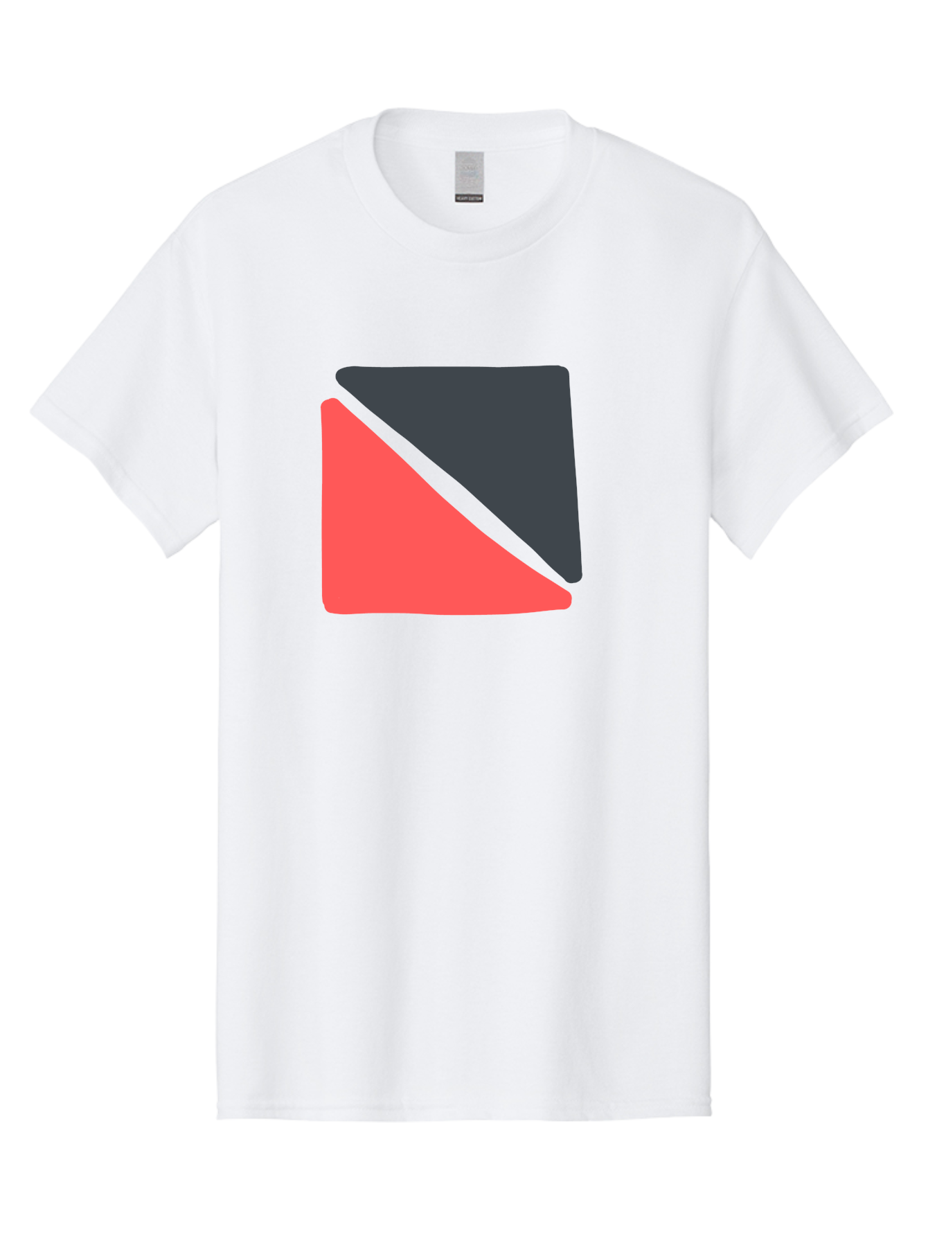 Red-Black-Square Men'S Graphic Tee, 100% Cotton, Comfortable Casual Summer Wear, Machine Washable, Abstract Geometric Shape, Red And Black Trapezoid, Modern Design Elements, Graphic Design Inspiration, Bold Color Combination, Minimalist Art Aab780 11