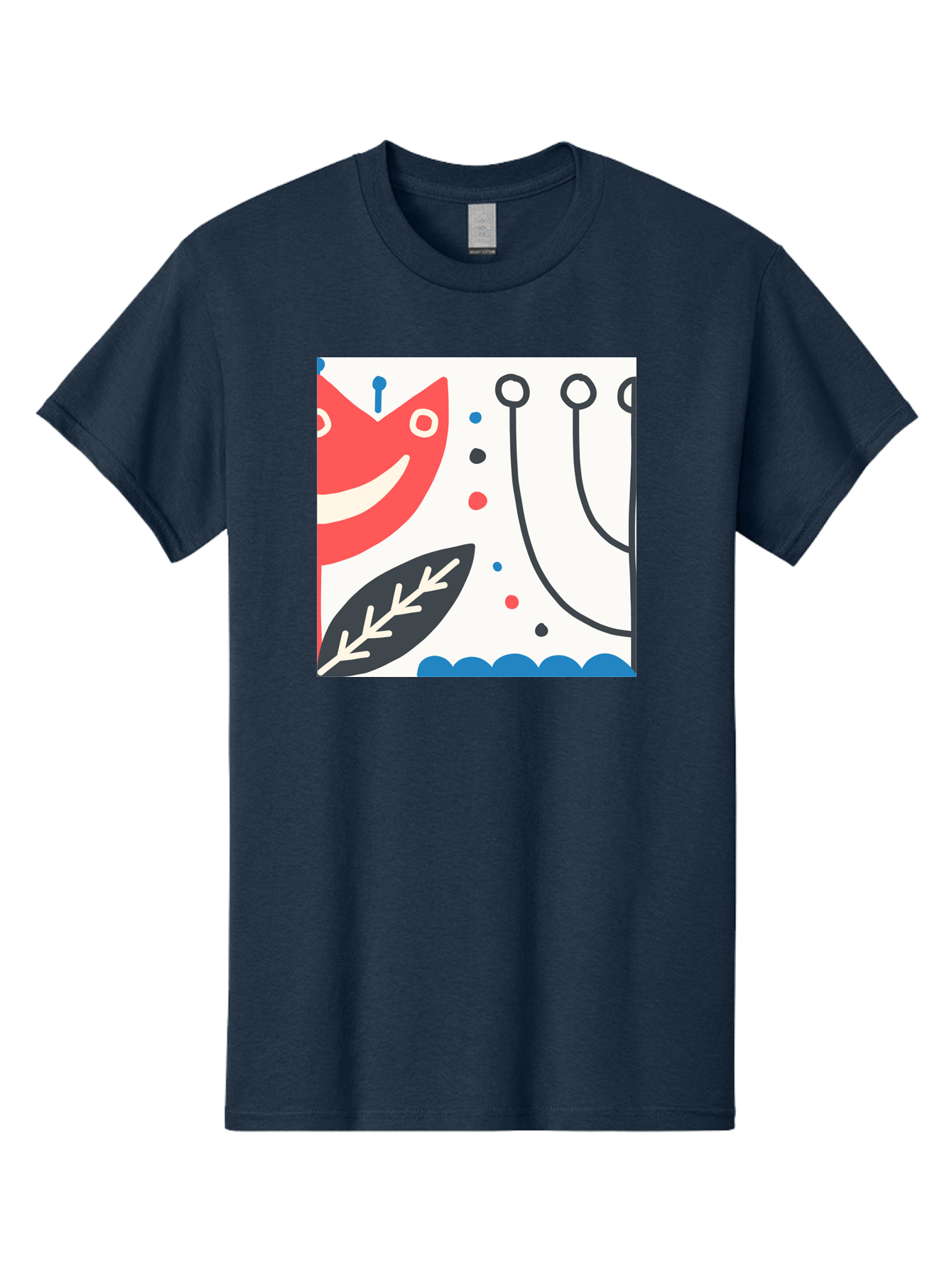 Red-Fox Men'S Graphic Tee, 100% Cotton, Comfortable Casual Summer Wear, Machine Washable, Red Fox Character, Abstract Art, Whimsical Design, Minimalist Style, Playful Illustration, Cute Cartoon, Modern Graphic, Digital Artwork, Funny Animal, Aab786 1
