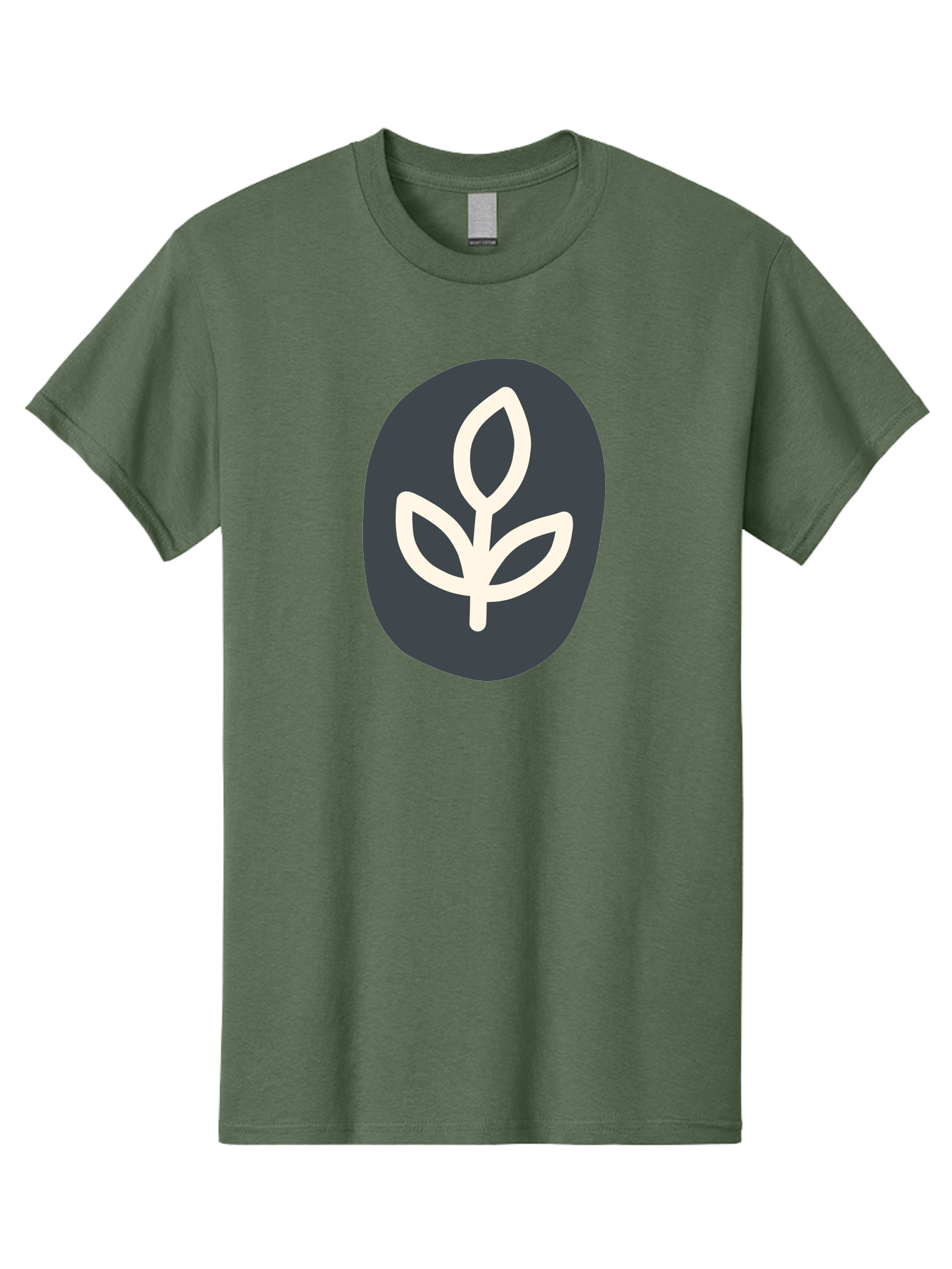 Sprouting-Seedling Men'S Graphic Tee, 100% Cotton, Comfortable Casual Summer Wear, Machine Washable, Simple Icon, Plant Symbol, Eco-Friendly Design, Minimalistic Style, Seedling Graphic, Nature-Inspired, White Plant On Dark Gray, Aab792 23
