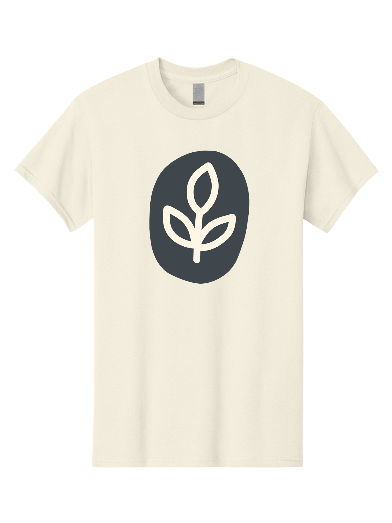 Sprouting-Seedling Men'S Graphic Tee, 100% Cotton, Comfortable Casual Summer Wear, Machine Washable, Simple Icon, Plant Symbol, Eco-Friendly Design, Minimalistic Style, Seedling Graphic, Nature-Inspired, White Plant On Dark Gray, Aab792 25