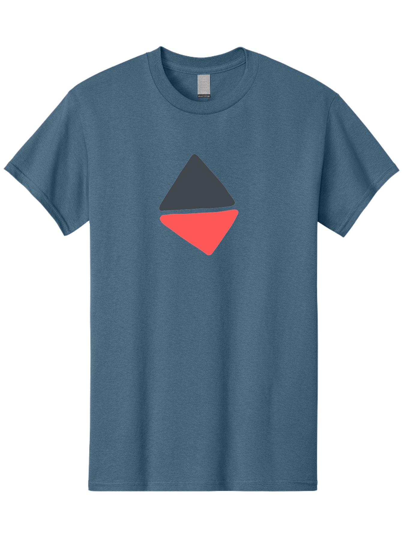 Triangles Men'S Graphic Tee, 100% Cotton, Comfortable Casual Summer Wear, Machine Washable, Geometric Shapes, Triangle Design, Overlapping Forms, Black And Red Colors, Simple Graphics, Abstract Art, Minimalist Style Aab807 9