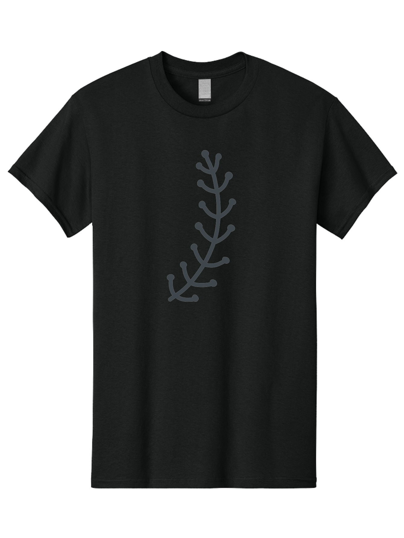 Twig Men'S Graphic Tee, 100% Cotton, Comfortable Casual Summer Wear, Machine Washable, Simple Plant Illustration, Purple Stems, Rounded Leaves, Digital Art, Minimalist Design, Abstract Botanical Aab814 7