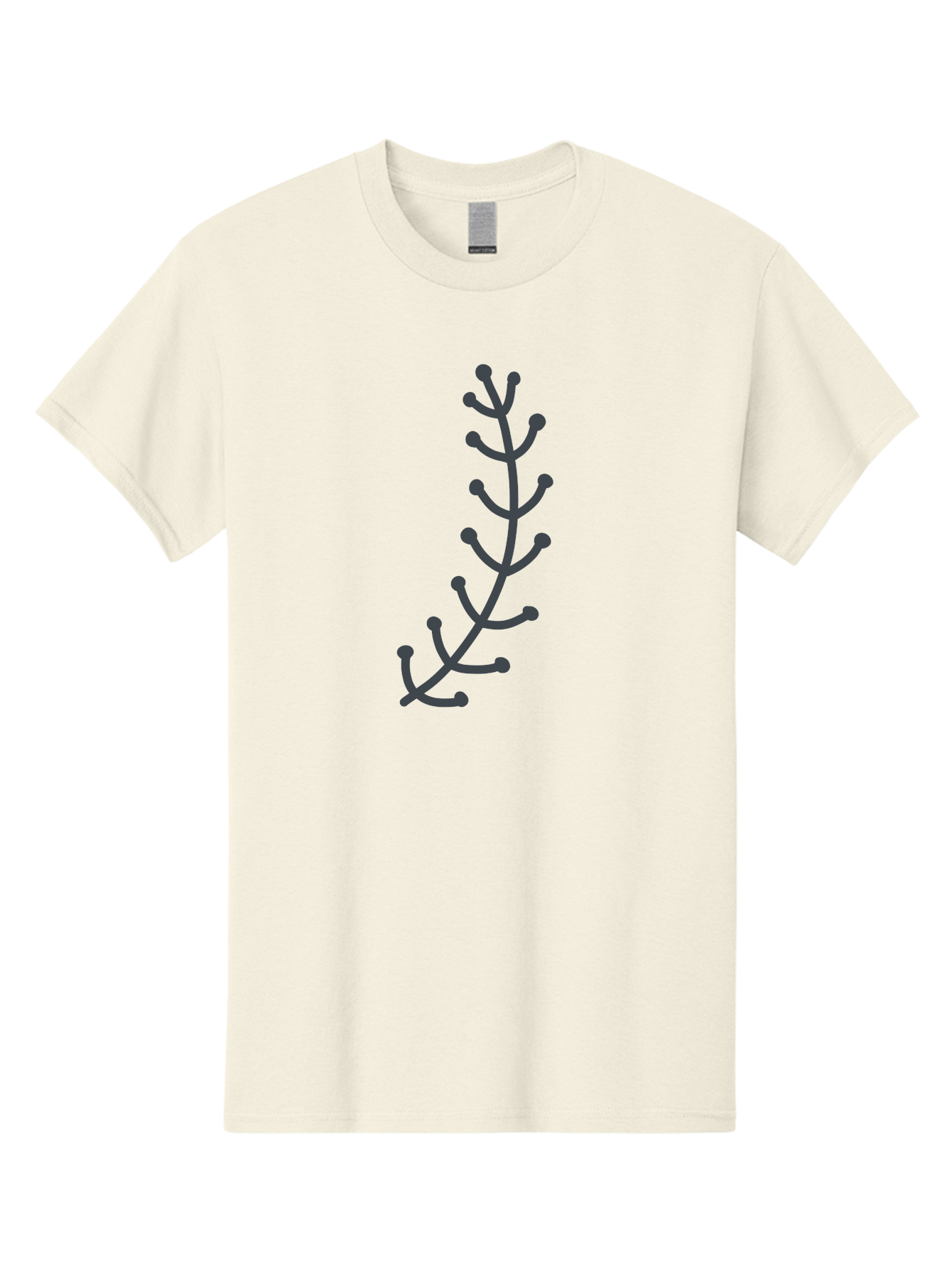 Twig Men'S Graphic Tee, 100% Cotton, Comfortable Casual Summer Wear, Machine Washable, Simple Plant Illustration, Purple Stems, Rounded Leaves, Digital Art, Minimalist Design, Abstract Botanical Aab814 21