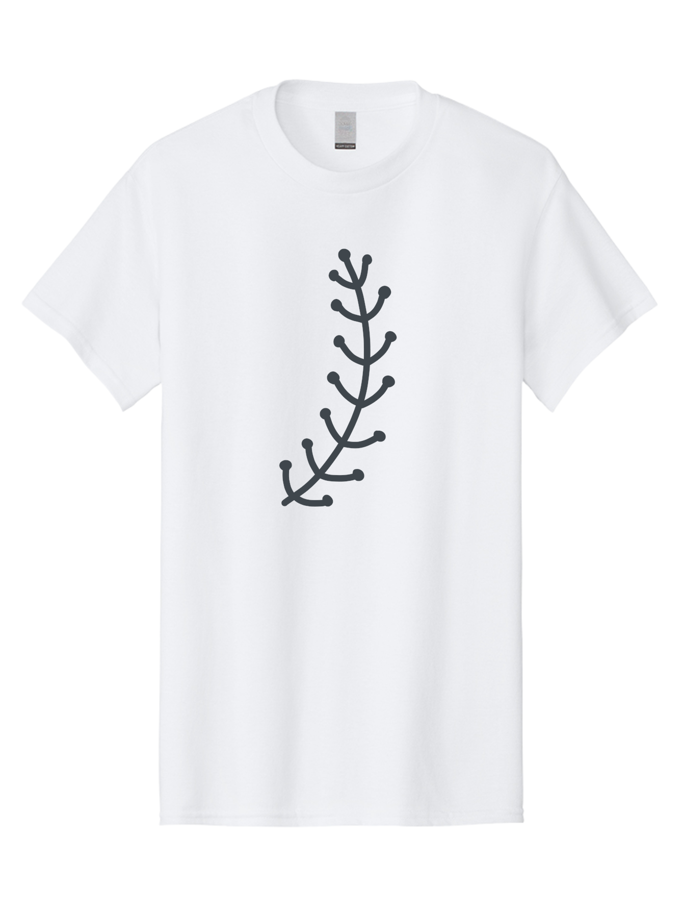 Twig Men'S Graphic Tee, 100% Cotton, Comfortable Casual Summer Wear, Machine Washable, Simple Plant Illustration, Purple Stems, Rounded Leaves, Digital Art, Minimalist Design, Abstract Botanical Aab814 19