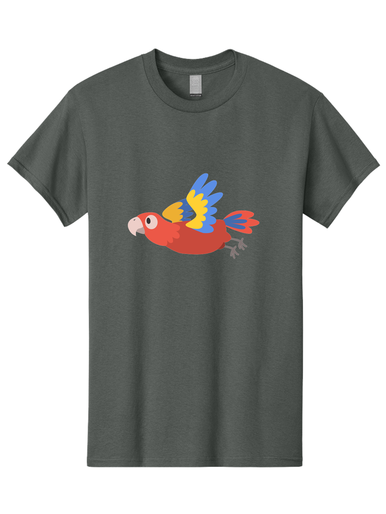 Macaw-1 Men'S Graphic Tee, 100% Cotton, Comfortable Casual Summer Wear, Machine Washable, Red, Blue And Yellow Macaw, Colorful Parrot, Vibrant Plumage, Tropical Bird, Cartoon Style, Flying Macaw, Parrot Illustration Aab838 9