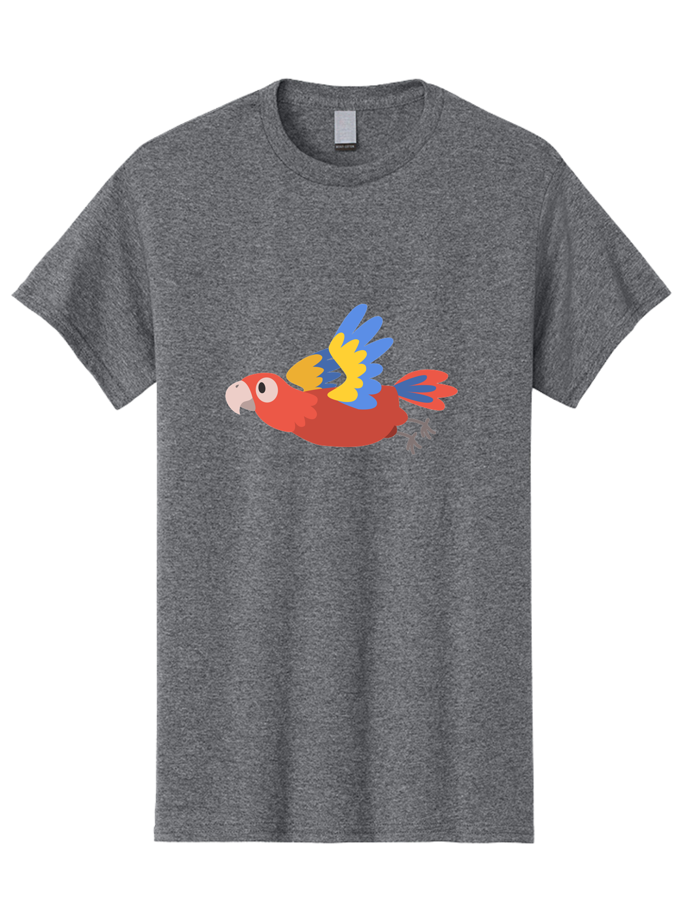 Macaw-1 Men'S Graphic Tee, 100% Cotton, Comfortable Casual Summer Wear, Machine Washable, Red, Blue And Yellow Macaw, Colorful Parrot, Vibrant Plumage, Tropical Bird, Cartoon Style, Flying Macaw, Parrot Illustration Aab838 21