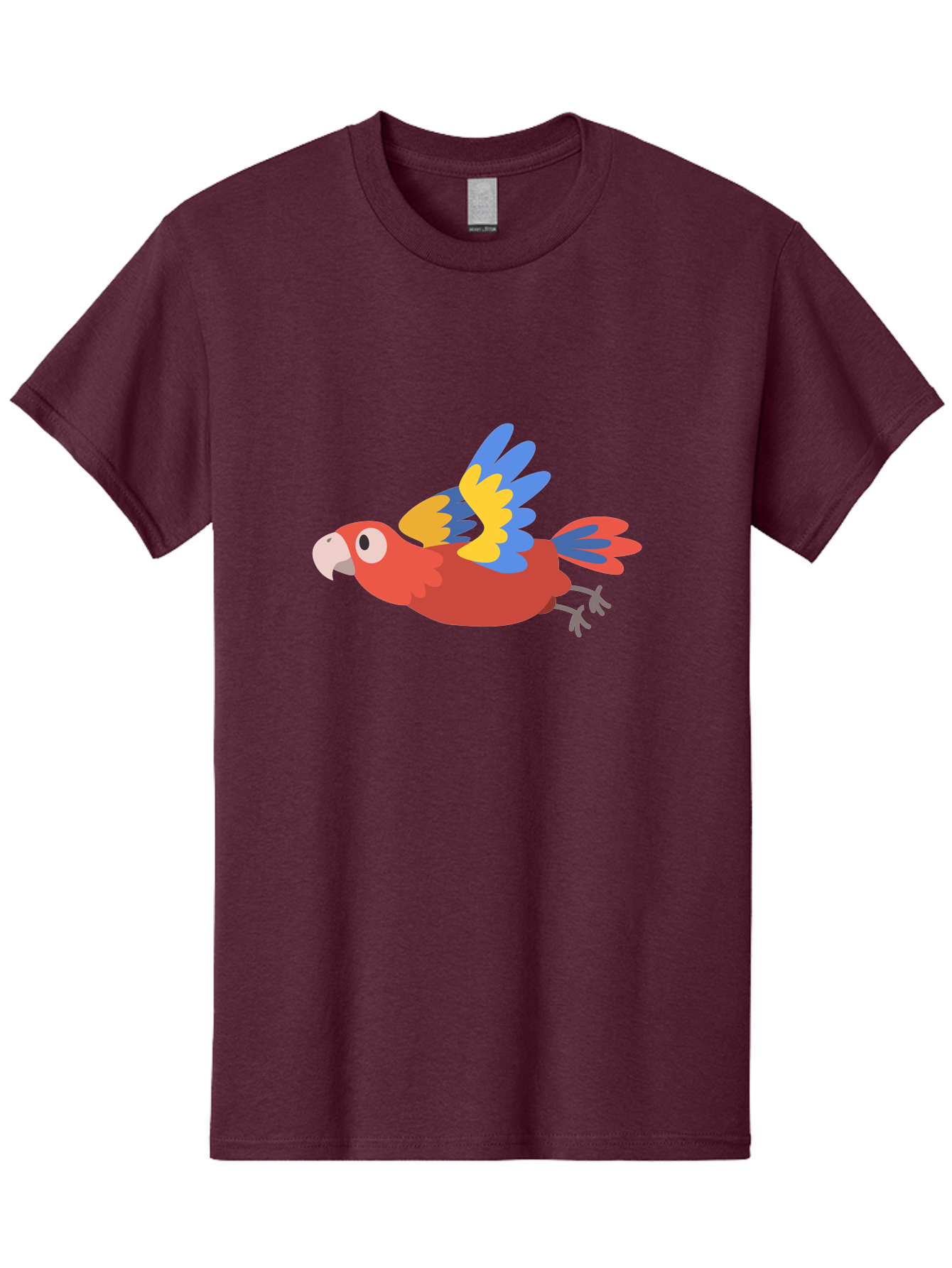 Macaw-1 Men'S Graphic Tee, 100% Cotton, Comfortable Casual Summer Wear, Machine Washable, Red, Blue And Yellow Macaw, Colorful Parrot, Vibrant Plumage, Tropical Bird, Cartoon Style, Flying Macaw, Parrot Illustration Aab838 11