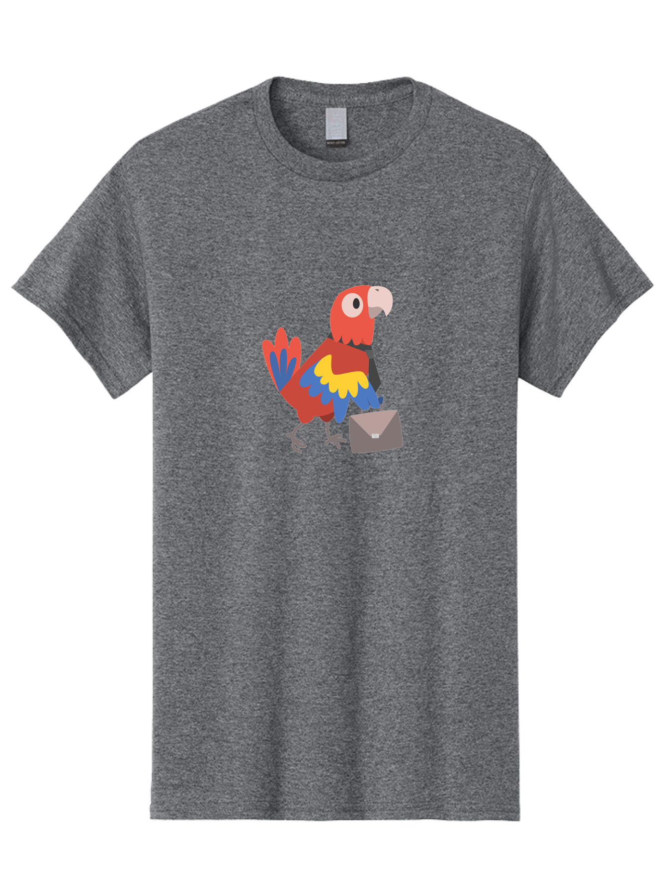 Macaw-Mail Men'S Graphic Tee, 100% Cotton, Comfortable Casual Summer Wear, Machine Washable, Colorful Parrot, Vibrant Plumage, Cartoon-Style, Mail Delivery, Parrot With Envelope, Tropical Bird, Illustration, Letter Delivery Aab839 23