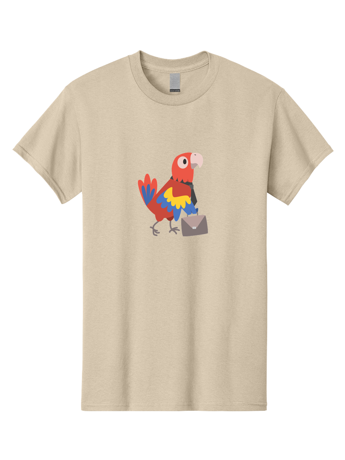 Macaw-Mail Men'S Graphic Tee, 100% Cotton, Comfortable Casual Summer Wear, Machine Washable, Colorful Parrot, Vibrant Plumage, Cartoon-Style, Mail Delivery, Parrot With Envelope, Tropical Bird, Illustration, Letter Delivery Aab839 7