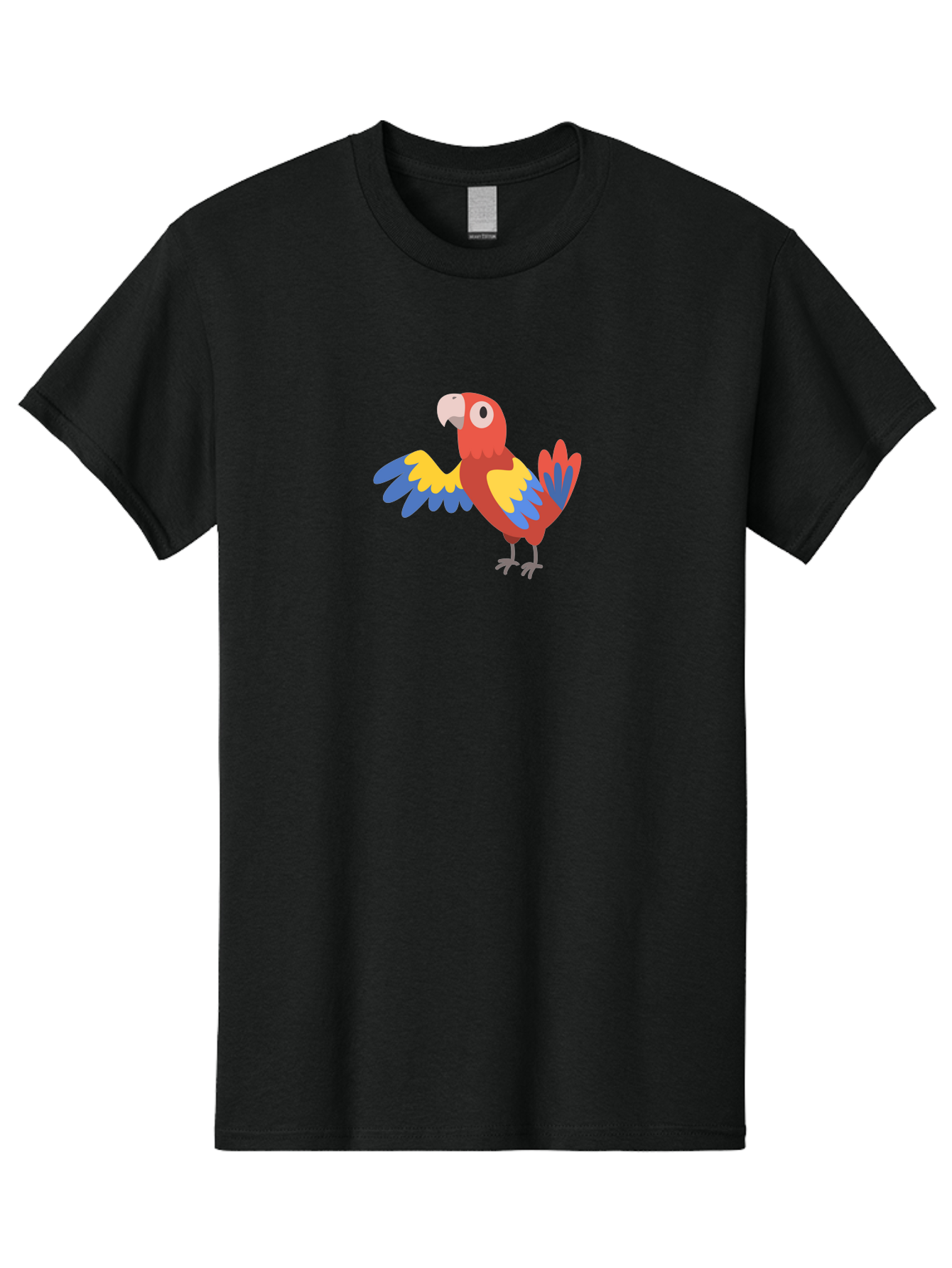 Macaw Men'S Graphic Tee, 100% Cotton, Comfortable Casual Summer Wear, Machine Washable, Colorful Parrot, Vibrant Red And Blue And Yellow Feathers, Cartoon Bird, Tropical Animal, Exotic Pet, Playful Creature Aab840 11