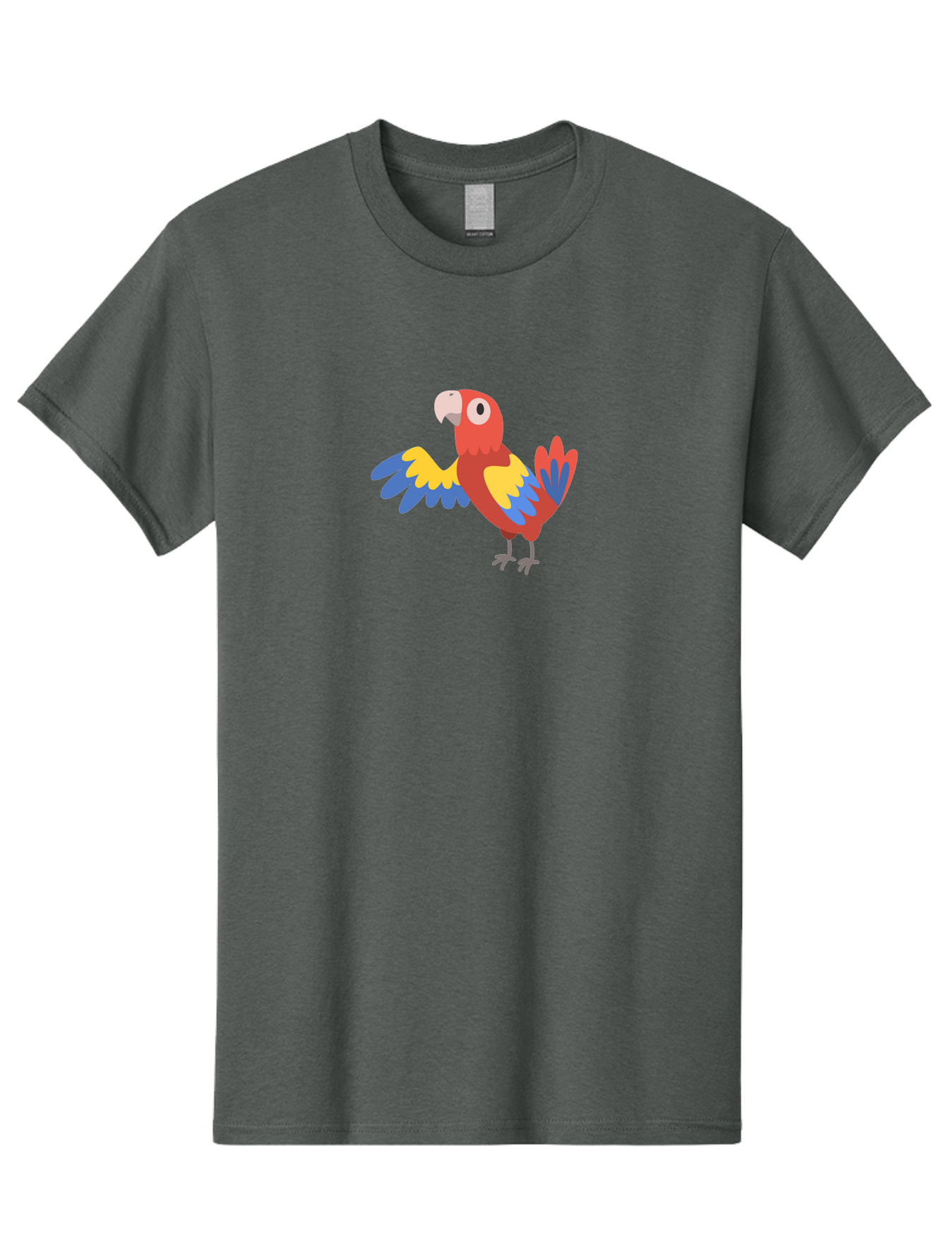 Macaw Men'S Graphic Tee, 100% Cotton, Comfortable Casual Summer Wear, Machine Washable, Colorful Parrot, Vibrant Red And Blue And Yellow Feathers, Cartoon Bird, Tropical Animal, Exotic Pet, Playful Creature Aab840 23