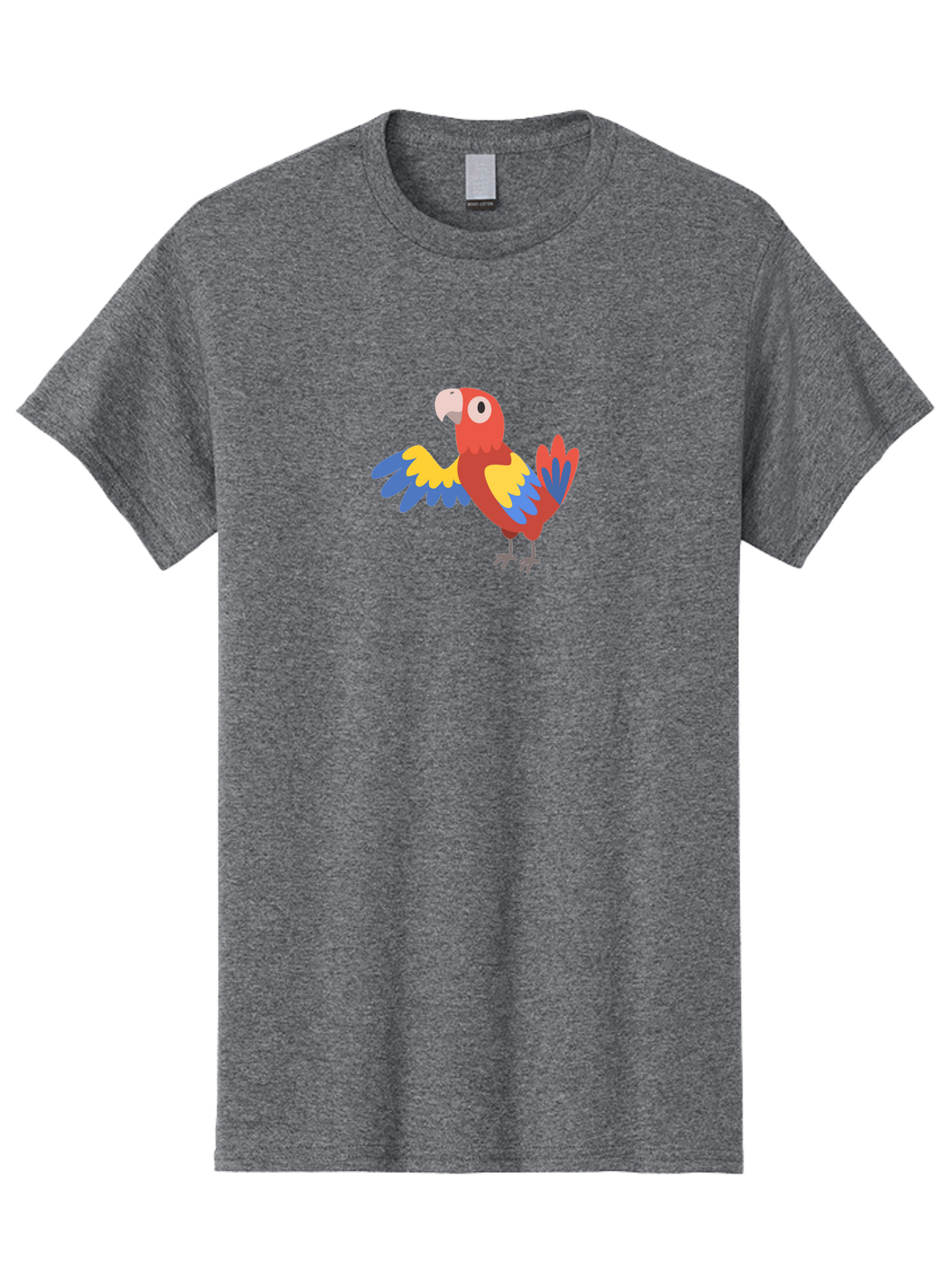 Macaw Men'S Graphic Tee, 100% Cotton, Comfortable Casual Summer Wear, Machine Washable, Colorful Parrot, Vibrant Red And Blue And Yellow Feathers, Cartoon Bird, Tropical Animal, Exotic Pet, Playful Creature Aab840 27