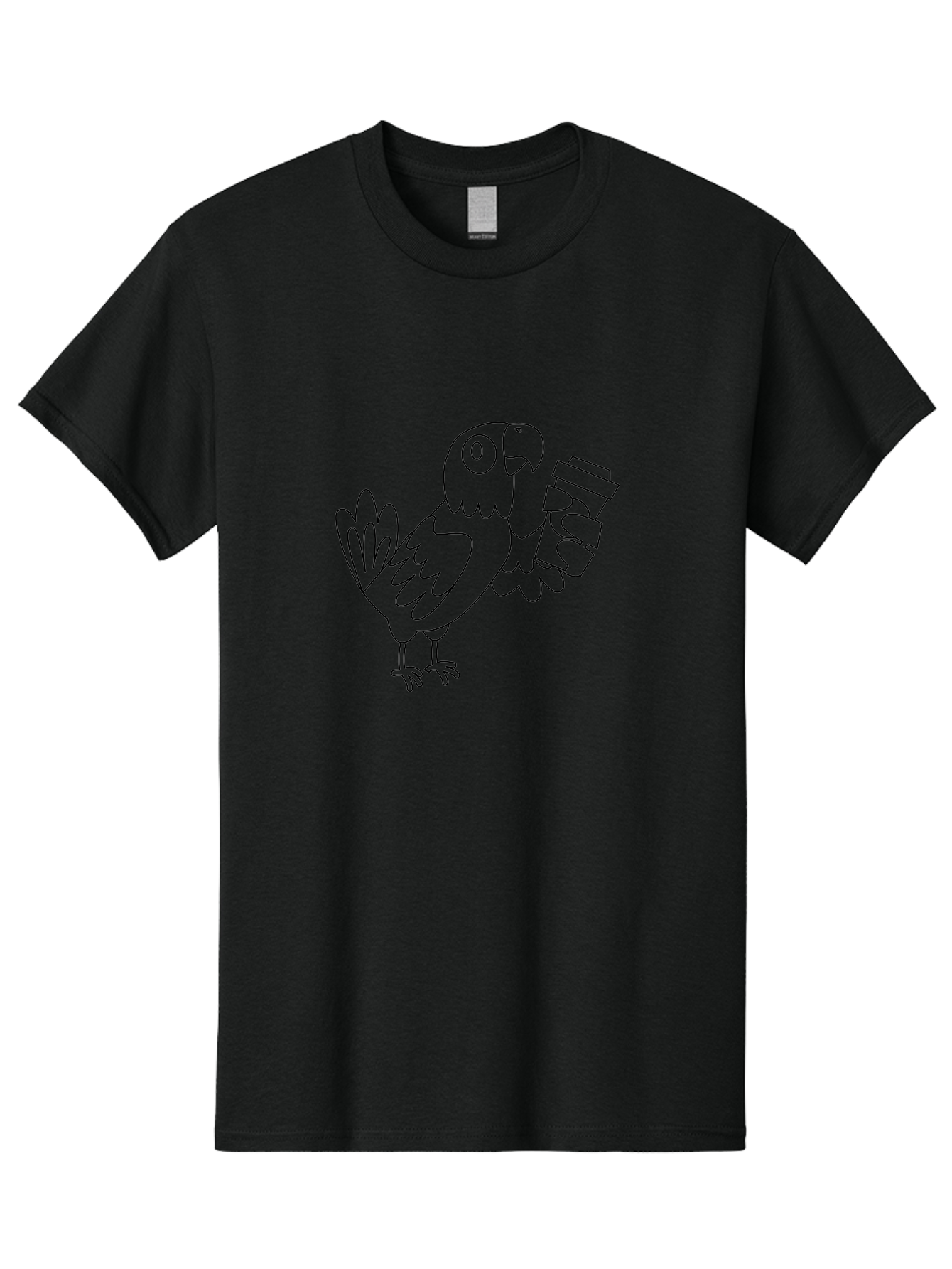 Parrot-Holding-Cups Men'S Graphic Tee, 100% Cotton, Comfortable Casual Summer Wear, Machine Washable, Parrot Holding Coffee, Coffee Lover, Bird With Coffee, Cartoon Parrot, Funny Parrot, Coffee Time Aab861 29