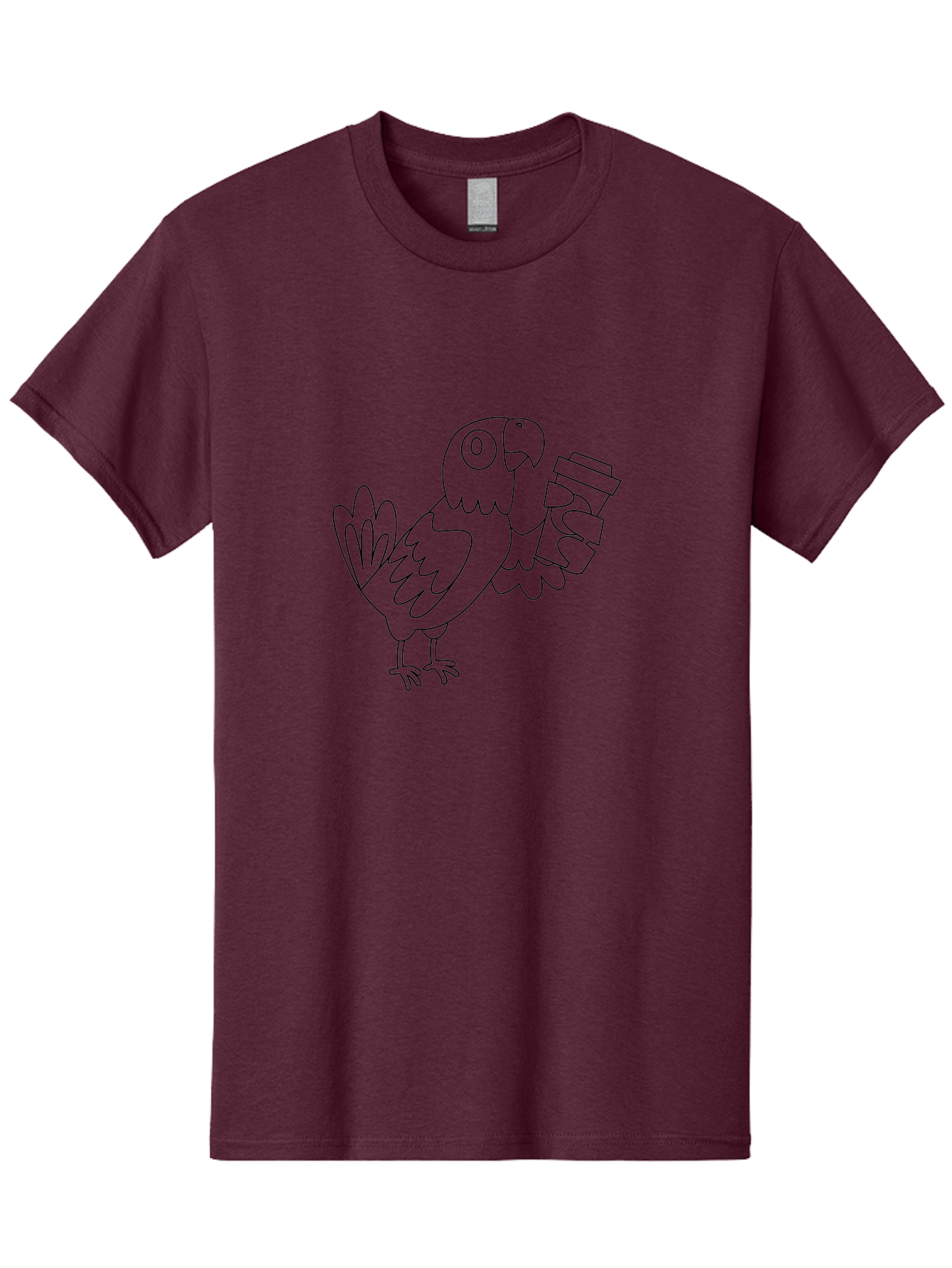Parrot-Holding-Cups Men'S Graphic Tee, 100% Cotton, Comfortable Casual Summer Wear, Machine Washable, Parrot Holding Coffee, Coffee Lover, Bird With Coffee, Cartoon Parrot, Funny Parrot, Coffee Time Aab861 9