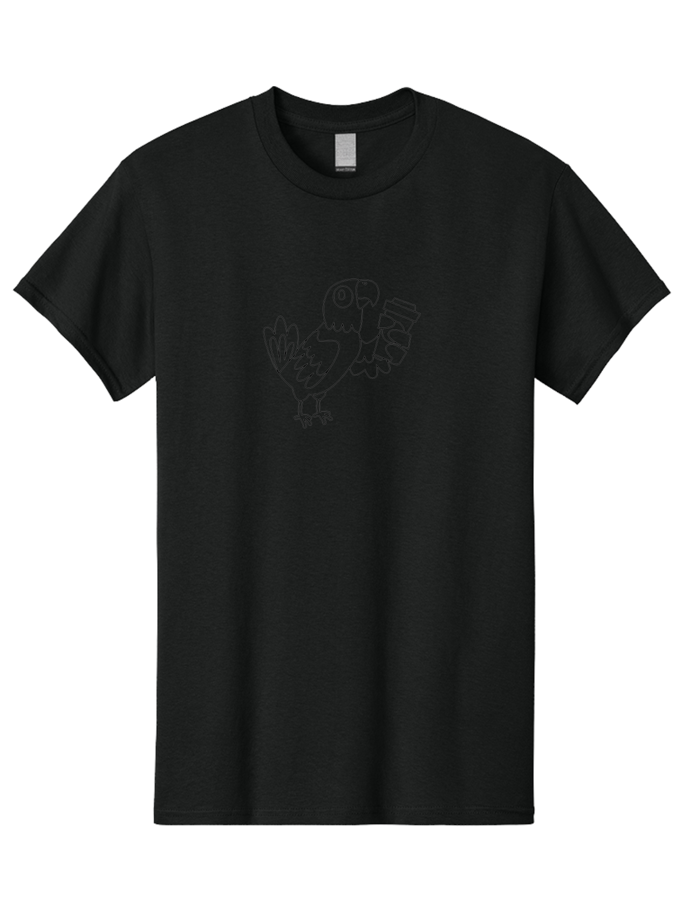Parrot-With-Coffee Men'S Graphic Tee, 100% Cotton, Comfortable Casual Summer Wear, Machine Washable, Parrot Holding Coffee Cup, Cartoon Bird, Coffee Lover, Funny Animal, Quirky Character, Line Art, Simple Design, Humorous Illustration Aab868 21