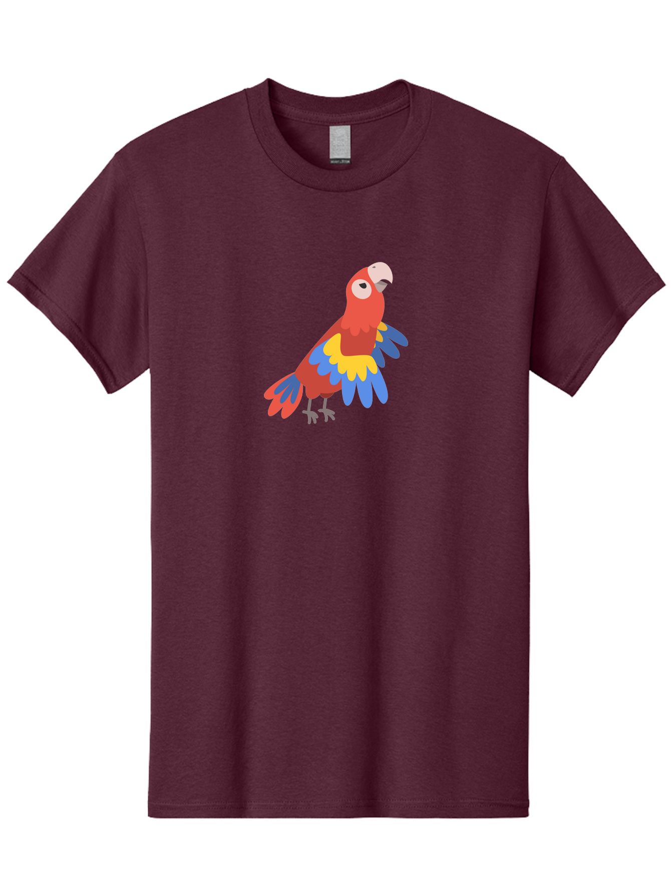Red-Parrot-4 Men'S Graphic Tee, 100% Cotton, Comfortable Casual Summer Wear, Machine Washable, Colorful Parrot, Vibrant Red, Blue And Yellow Feathers, Cartoon Bird, Tropical Wildlife, Exotic Pet, Playful Creature, Fun Illustration Aab880 21