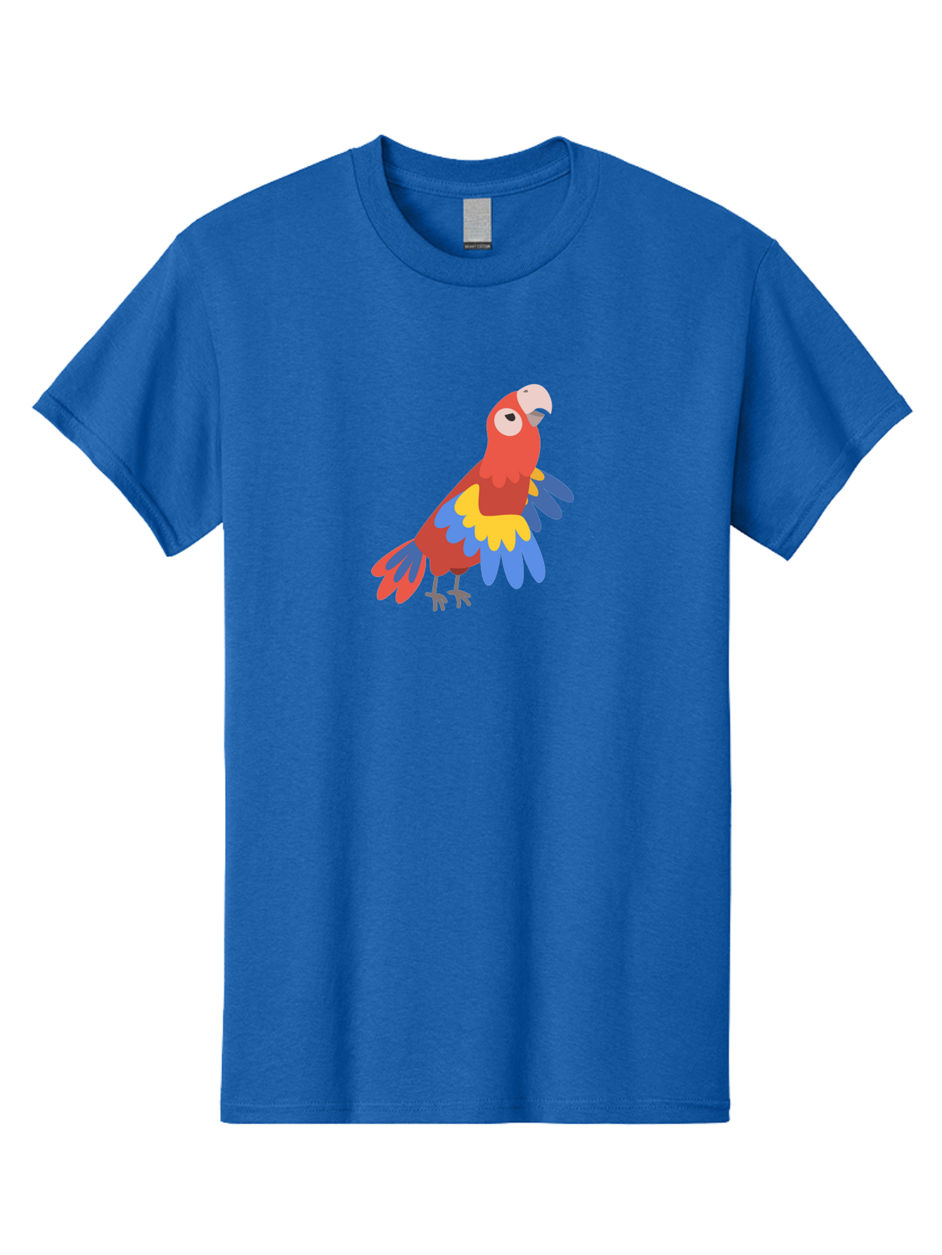 Red-Parrot-4 Men'S Graphic Tee, 100% Cotton, Comfortable Casual Summer Wear, Machine Washable, Colorful Parrot, Vibrant Red, Blue And Yellow Feathers, Cartoon Bird, Tropical Wildlife, Exotic Pet, Playful Creature, Fun Illustration Aab880 9