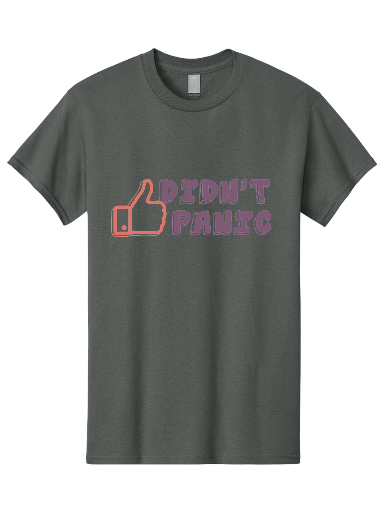 Didn-T-Panic Men'S Graphic Tee, 100% Cotton, Comfortable Casual Summer Wear, Machine Washable, Thumbs Up, Approval, Calmness, Confidence, Positivity, Humor, Parody, Sarcasm, Laid Back Attitude, Relaxed Vibe, Funny Meme Aab898 29