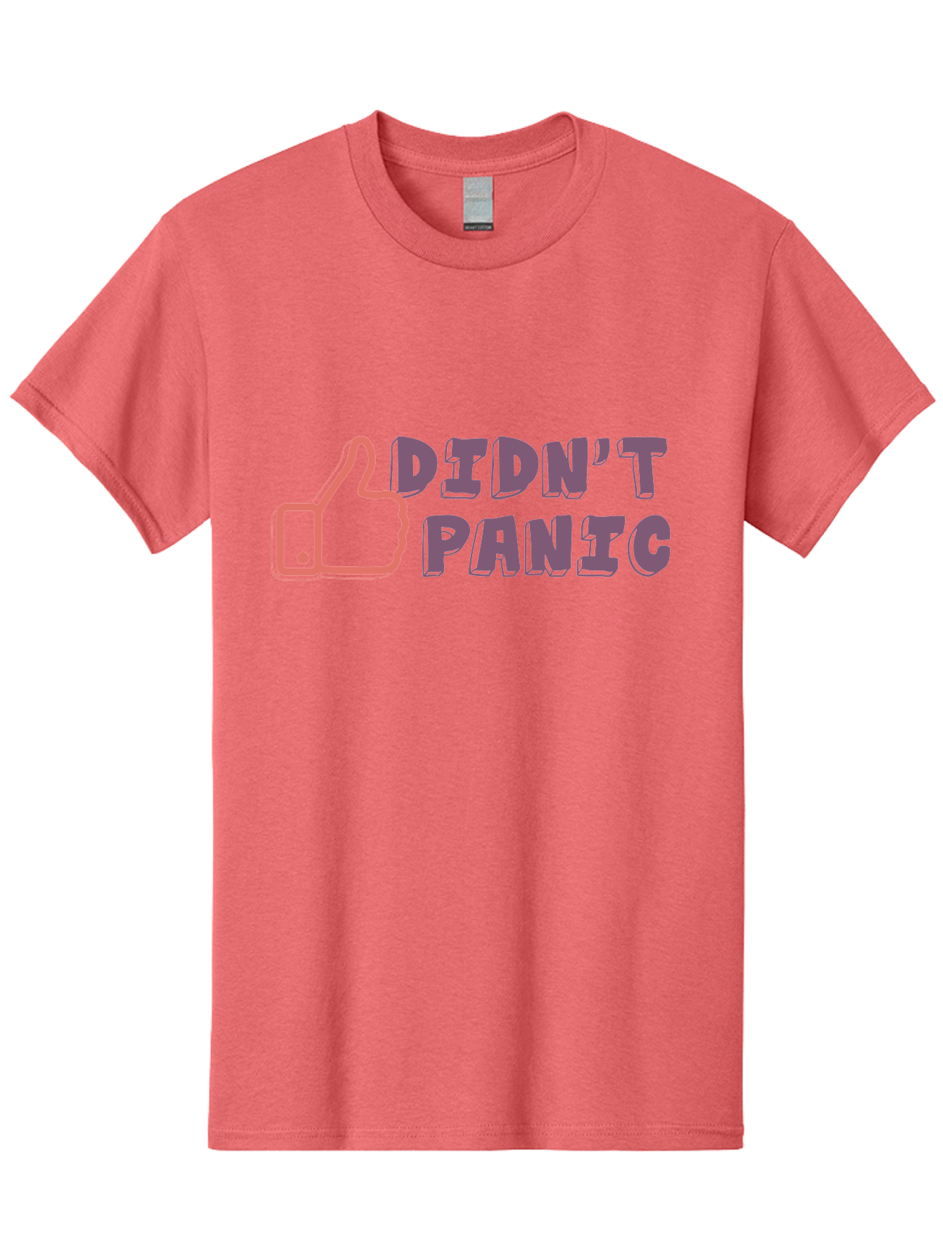 Didn-T-Panic Men'S Graphic Tee, 100% Cotton, Comfortable Casual Summer Wear, Machine Washable, Thumbs Up, Approval, Calmness, Confidence, Positivity, Humor, Parody, Sarcasm, Laid Back Attitude, Relaxed Vibe, Funny Meme Aab898 11