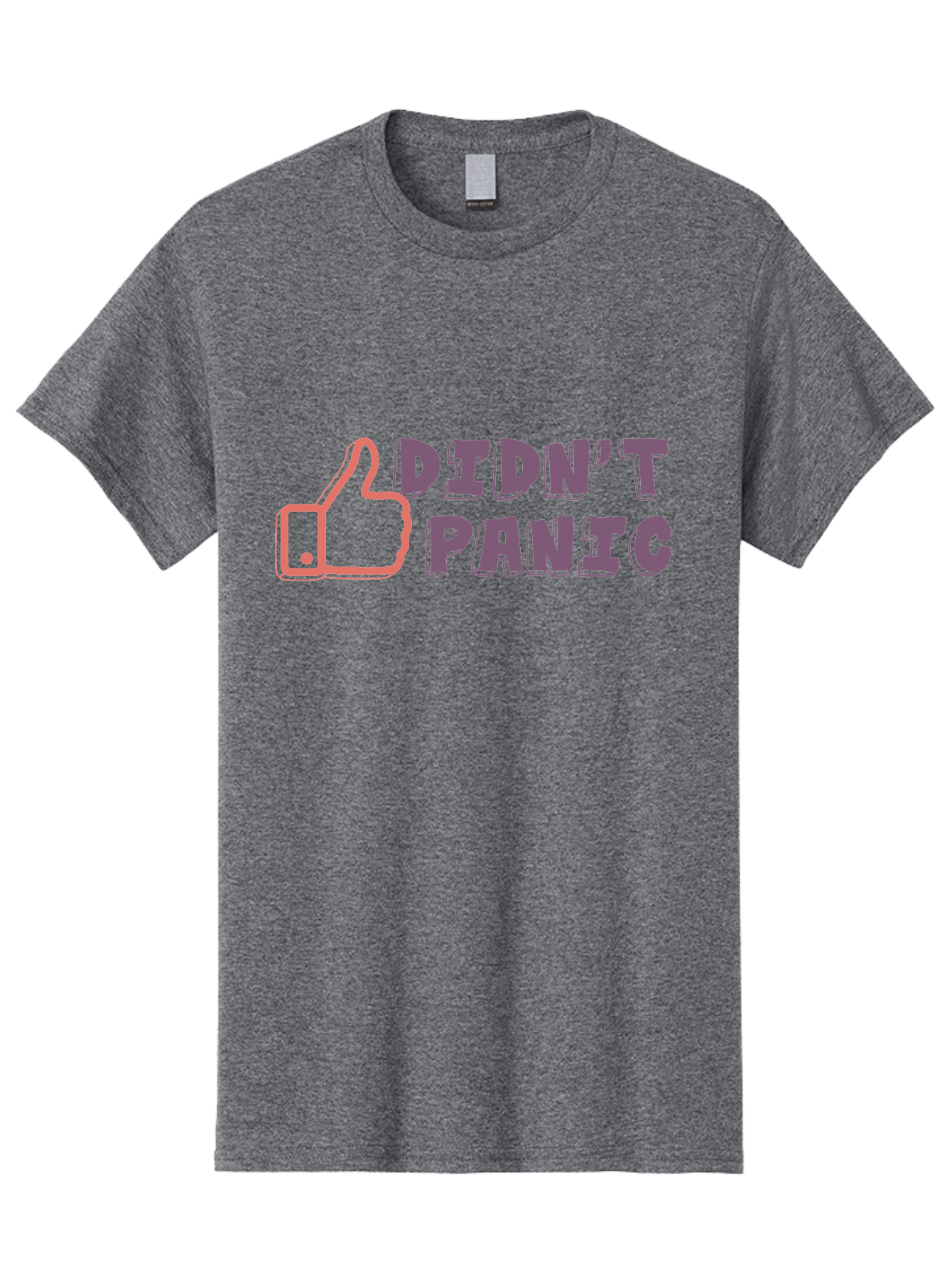 Didn-T-Panic Men'S Graphic Tee, 100% Cotton, Comfortable Casual Summer Wear, Machine Washable, Thumbs Up, Approval, Calmness, Confidence, Positivity, Humor, Parody, Sarcasm, Laid Back Attitude, Relaxed Vibe, Funny Meme Aab898 15