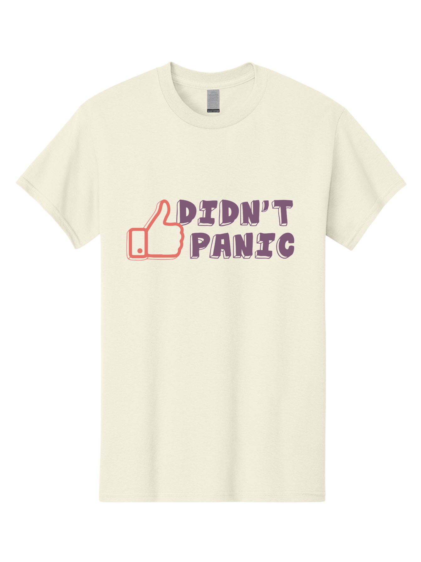 Didn-T-Panic Men'S Graphic Tee, 100% Cotton, Comfortable Casual Summer Wear, Machine Washable, Thumbs Up, Approval, Calmness, Confidence, Positivity, Humor, Parody, Sarcasm, Laid Back Attitude, Relaxed Vibe, Funny Meme Aab898 21