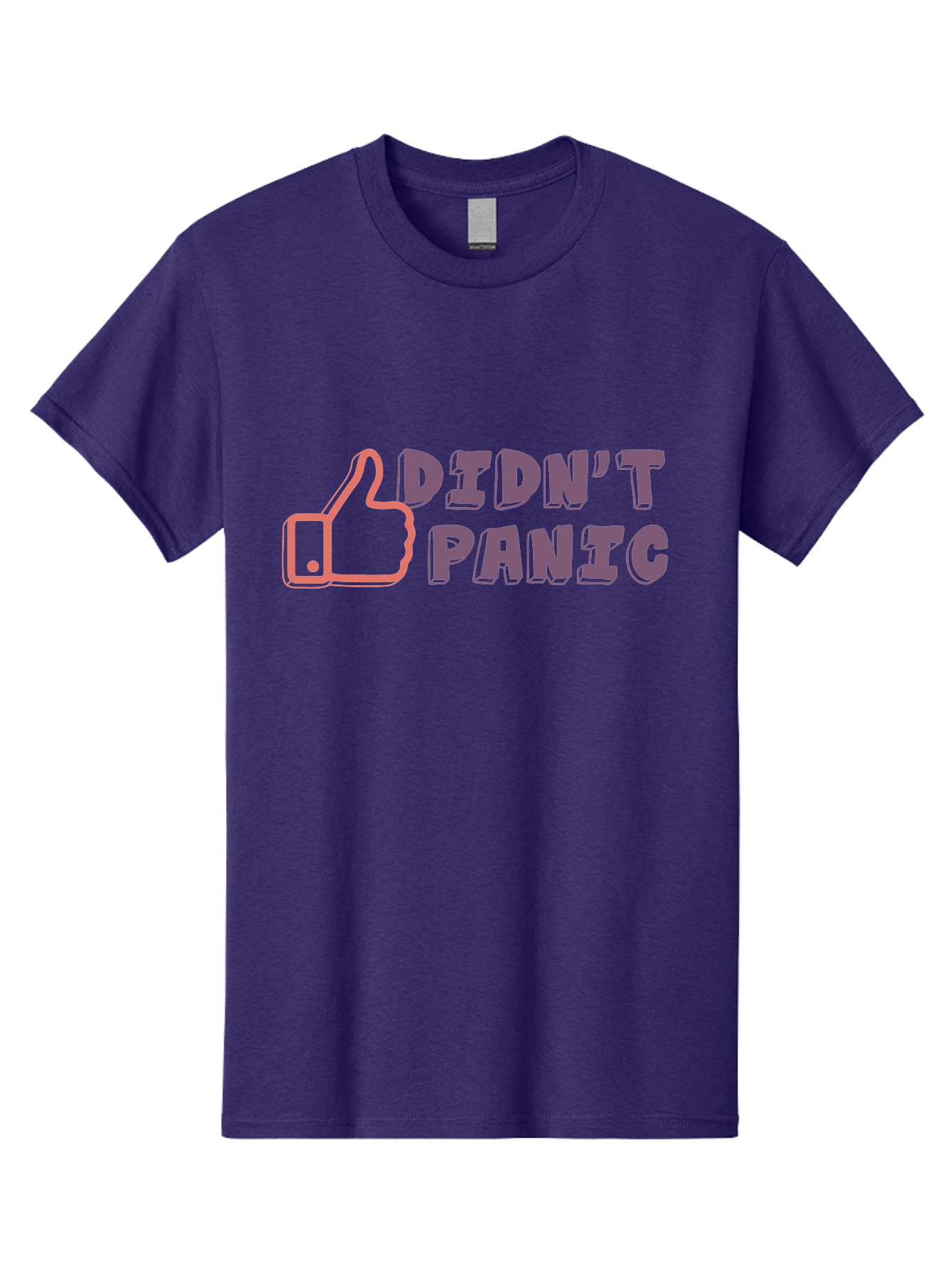 Didn-T-Panic Men'S Graphic Tee, 100% Cotton, Comfortable Casual Summer Wear, Machine Washable, Thumbs Up, Approval, Calmness, Confidence, Positivity, Humor, Parody, Sarcasm, Laid Back Attitude, Relaxed Vibe, Funny Meme Aab898 13