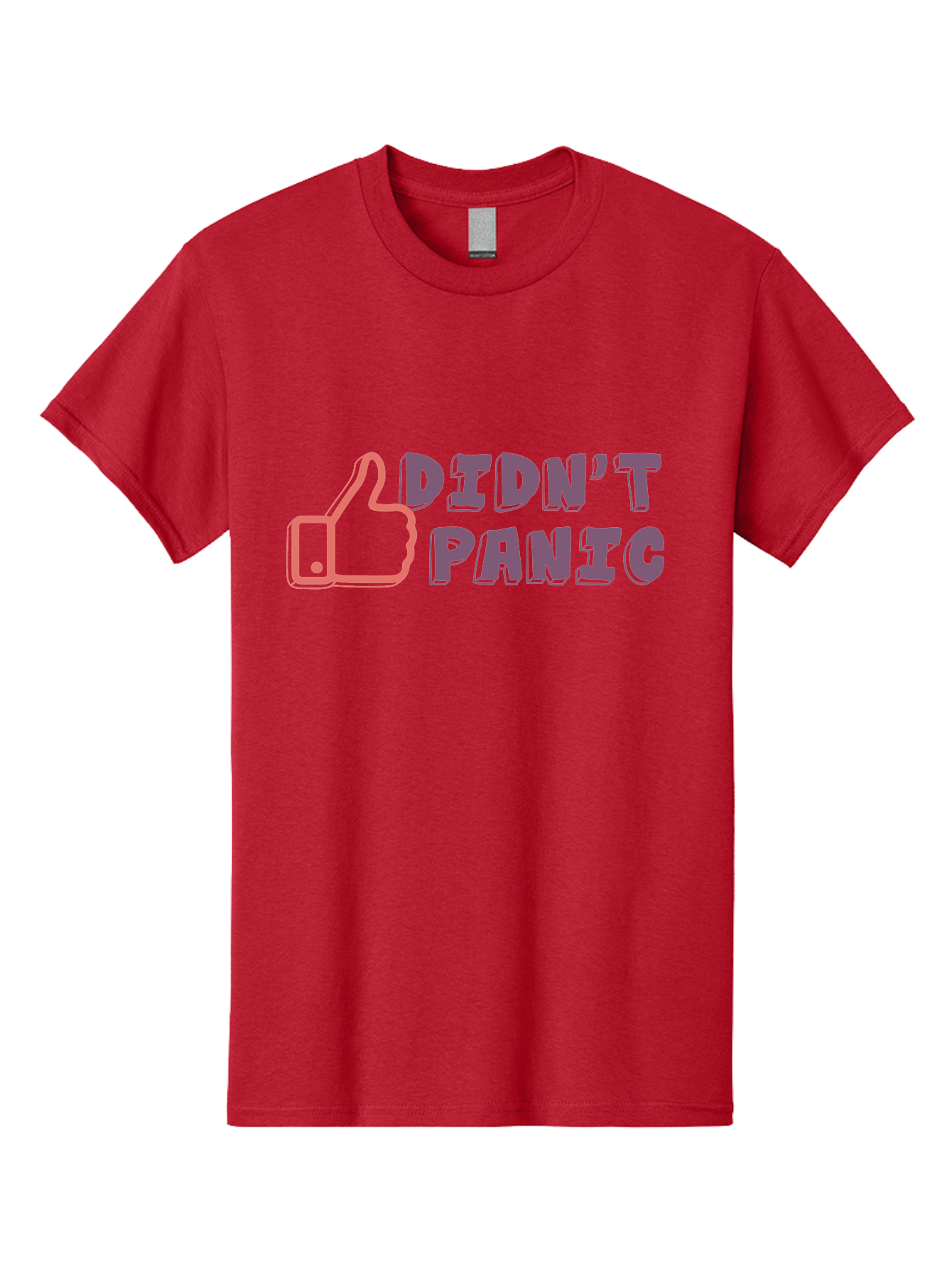 Didn-T-Panic Men'S Graphic Tee, 100% Cotton, Comfortable Casual Summer Wear, Machine Washable, Thumbs Up, Approval, Calmness, Confidence, Positivity, Humor, Parody, Sarcasm, Laid Back Attitude, Relaxed Vibe, Funny Meme Aab898 19