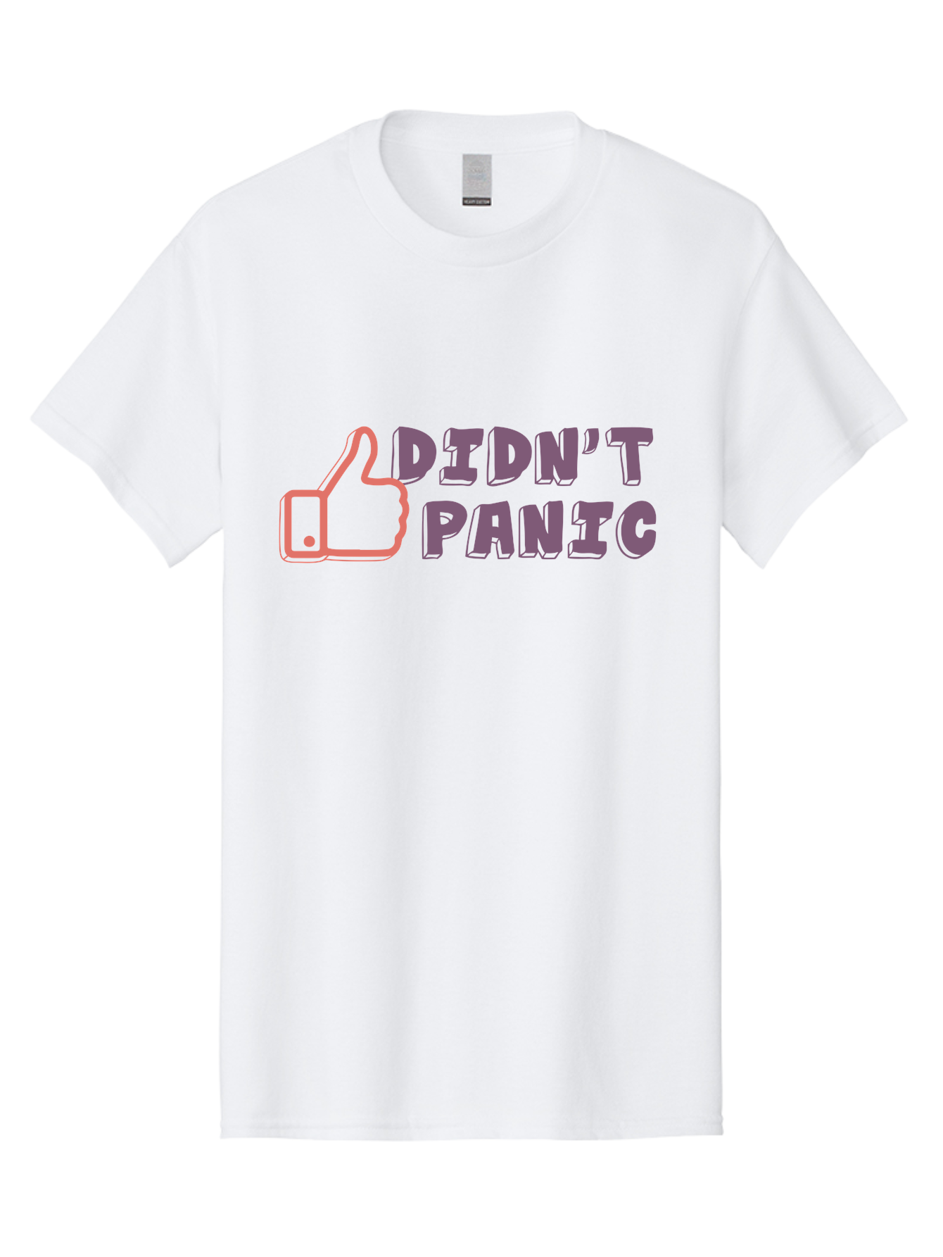 Didn-T-Panic Men'S Graphic Tee, 100% Cotton, Comfortable Casual Summer Wear, Machine Washable, Thumbs Up, Approval, Calmness, Confidence, Positivity, Humor, Parody, Sarcasm, Laid Back Attitude, Relaxed Vibe, Funny Meme Aab898 7