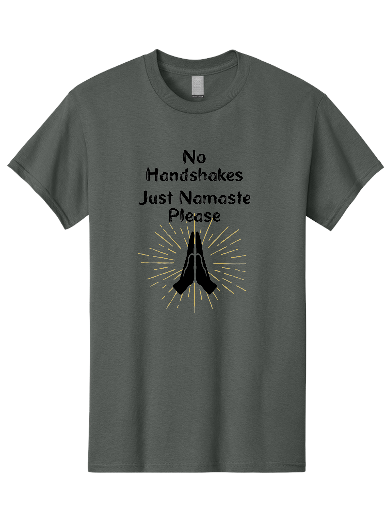 No-Handshakes-Just-Namaste Men'S Graphic Tee, 100% Cotton, Comfortable Casual Summer Wear, Machine Washable, Namaste Greeting, Hands Together, Prayer Pose, Yoga Symbol, Mindfulness, Spiritual Gesture, No Handshakes, Respectful Hello, Aab911 29