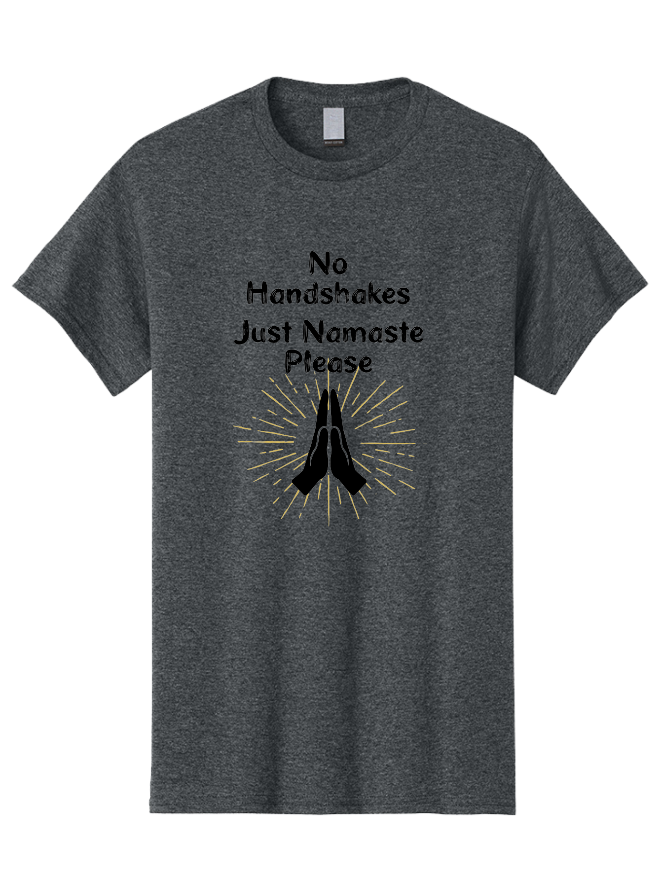 No-Handshakes-Just-Namaste Men'S Graphic Tee, 100% Cotton, Comfortable Casual Summer Wear, Machine Washable, Namaste Greeting, Hands Together, Prayer Pose, Yoga Symbol, Mindfulness, Spiritual Gesture, No Handshakes, Respectful Hello, Aab911 7