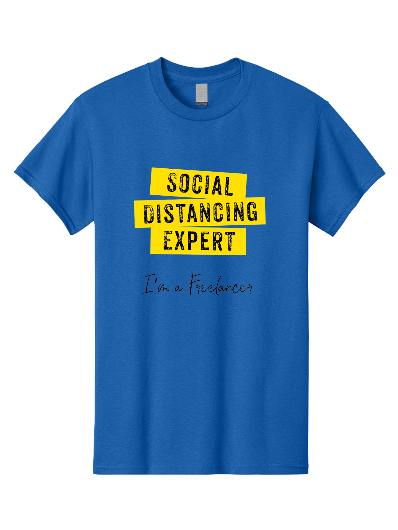 Social-Distancing-Expert Men'S Graphic Tee, 100% Cotton, Comfortable Casual Summer Wear, Machine Washable, Freelancer, Social Distancing Expert, Remote Work, Independent Professional, Flexible Career, Self-Employed, Covid-19, Pandemic Response Aab919 19