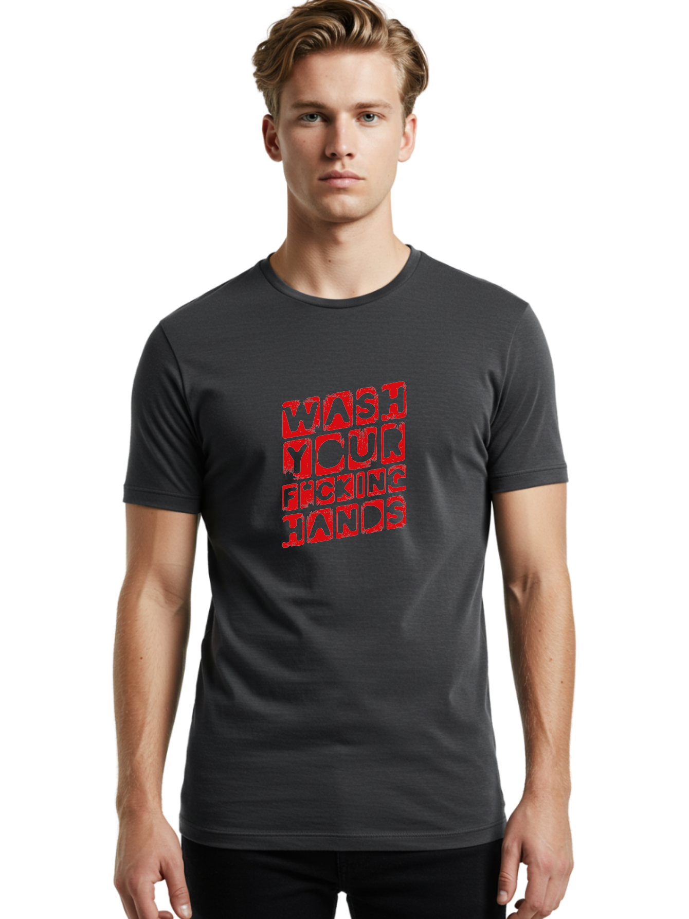 Wash-Your-F-King-Hands Men'S Graphic Tee, 100% Cotton, Comfortable Casual Summer Wear, Machine Washable, Hand Hygiene, Washing Hands, Health Awareness, Hygiene Reminder, Public Health Message, Cleanliness Is Key, Germs Be Gone, Stay Healthy Aab923 10