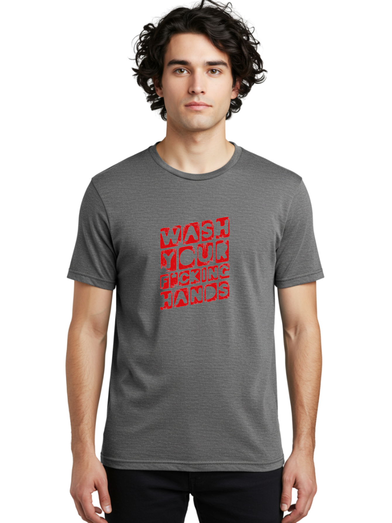 Wash-Your-F-King-Hands Men'S Graphic Tee, 100% Cotton, Comfortable Casual Summer Wear, Machine Washable, Hand Hygiene, Washing Hands, Health Awareness, Hygiene Reminder, Public Health Message, Cleanliness Is Key, Germs Be Gone, Stay Healthy Aab923 8