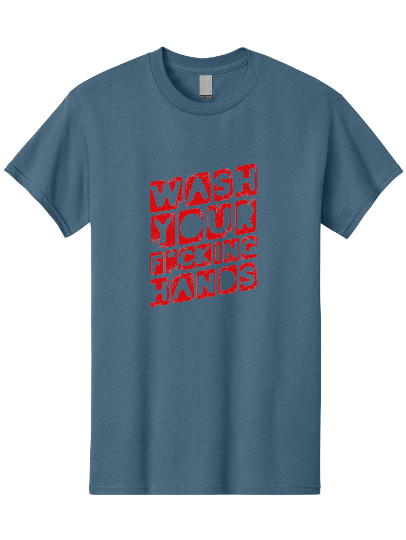Wash-Your-F-King-Hands Men'S Graphic Tee, 100% Cotton, Comfortable Casual Summer Wear, Machine Washable, Hand Hygiene, Washing Hands, Health Awareness, Hygiene Reminder, Public Health Message, Cleanliness Is Key, Germs Be Gone, Stay Healthy Aab923 25