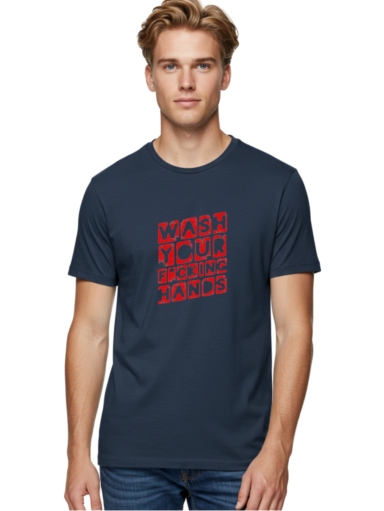 Wash-Your-F-King-Hands Men'S Graphic Tee, 100% Cotton, Comfortable Casual Summer Wear, Machine Washable, Hand Hygiene, Washing Hands, Health Awareness, Hygiene Reminder, Public Health Message, Cleanliness Is Key, Germs Be Gone, Stay Healthy Aab923 18