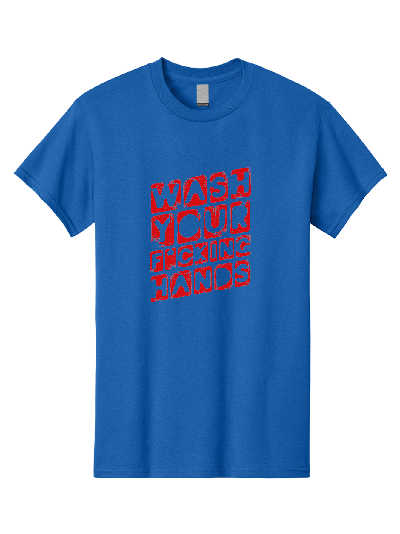 Wash-Your-F-King-Hands Men'S Graphic Tee, 100% Cotton, Comfortable Casual Summer Wear, Machine Washable, Hand Hygiene, Washing Hands, Health Awareness, Hygiene Reminder, Public Health Message, Cleanliness Is Key, Germs Be Gone, Stay Healthy Aab923 3